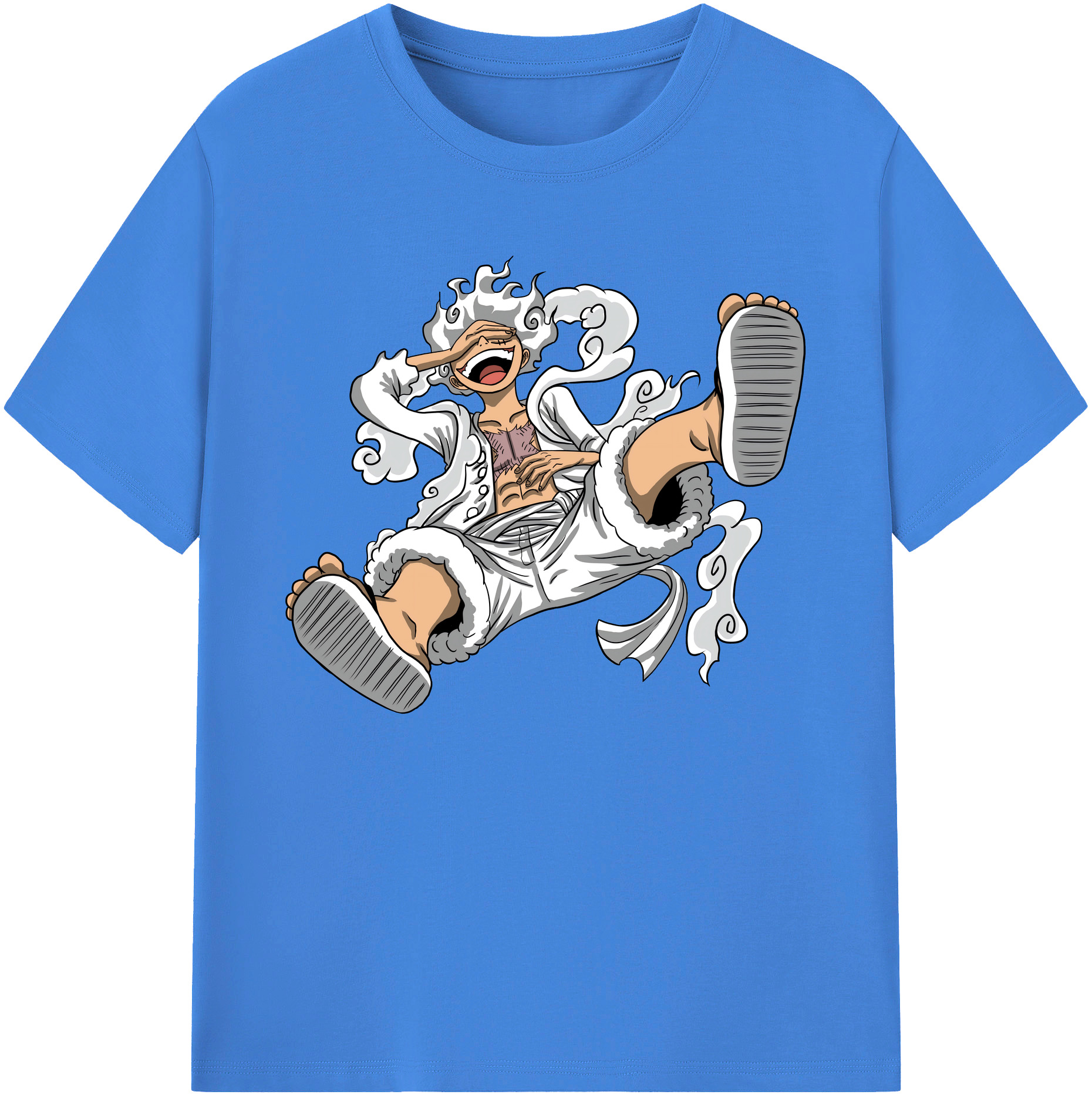 ワンピース モンキー・D・ルフィ ONE PIECE Monkey D. Luffy 綿100％ メンズ半袖Tシャツ｜肌触りやわらか＆通気性