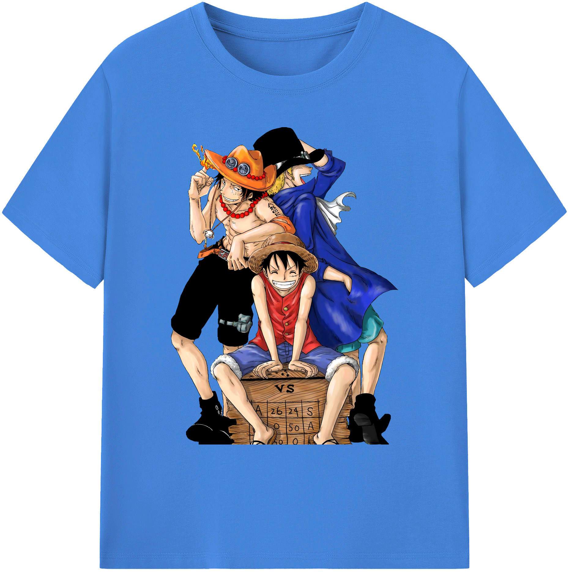 ワンピース モンキー・D・ルフィ ONE PIECE Monkey D. Luffy 綿100％ メンズ半袖Tシャツ｜肌触りやわらか＆通気性