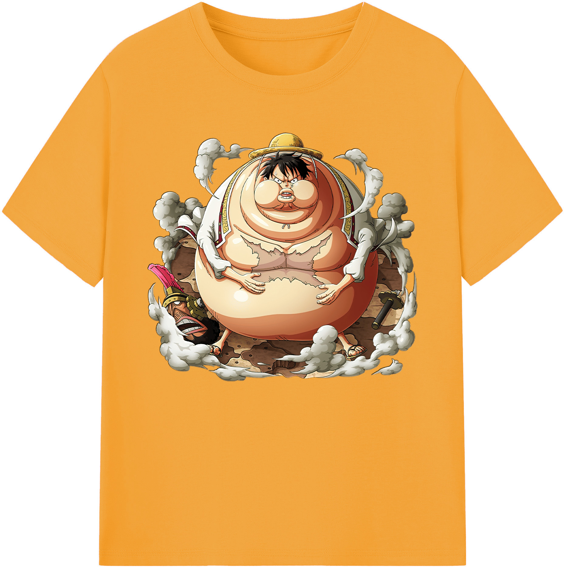 ワンピース モンキー・D・ルフィ ONE PIECE Monkey D. Luffy 綿100％ メンズ半袖Tシャツ｜肌触りやわらか＆通気性