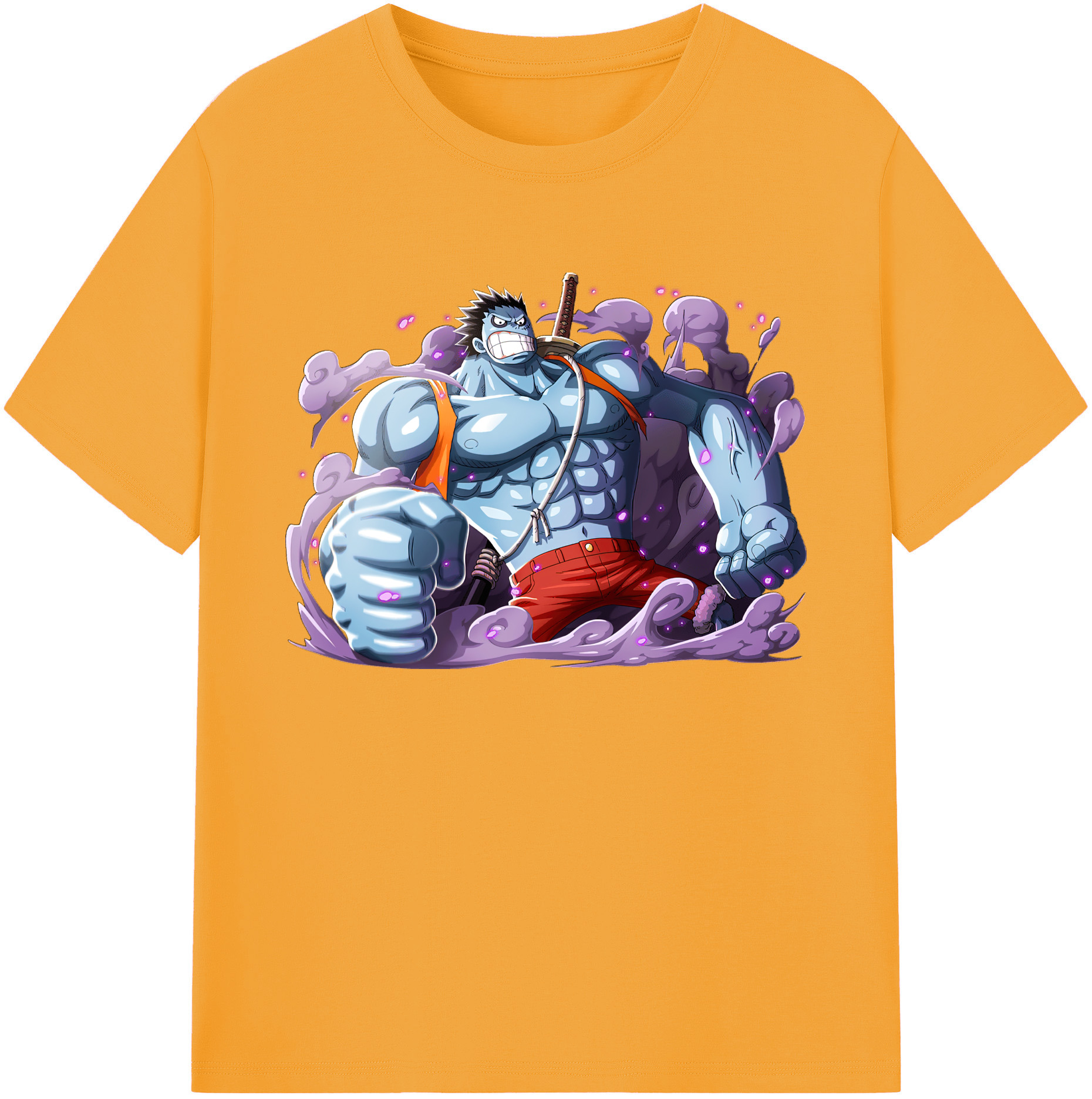 ワンピース モンキー・D・ルフィ ONE PIECE Monkey D. Luffy 綿100％ メンズ半袖Tシャツ｜肌触りやわらか＆通気性