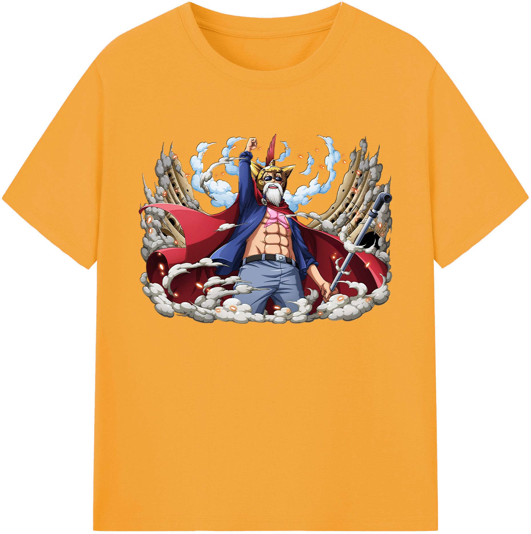 ワンピース モンキー・D・ルフィ ONE PIECE Monkey D. Luffy 綿100％ メンズ半袖Tシャツ｜肌触りやわらか＆通気性