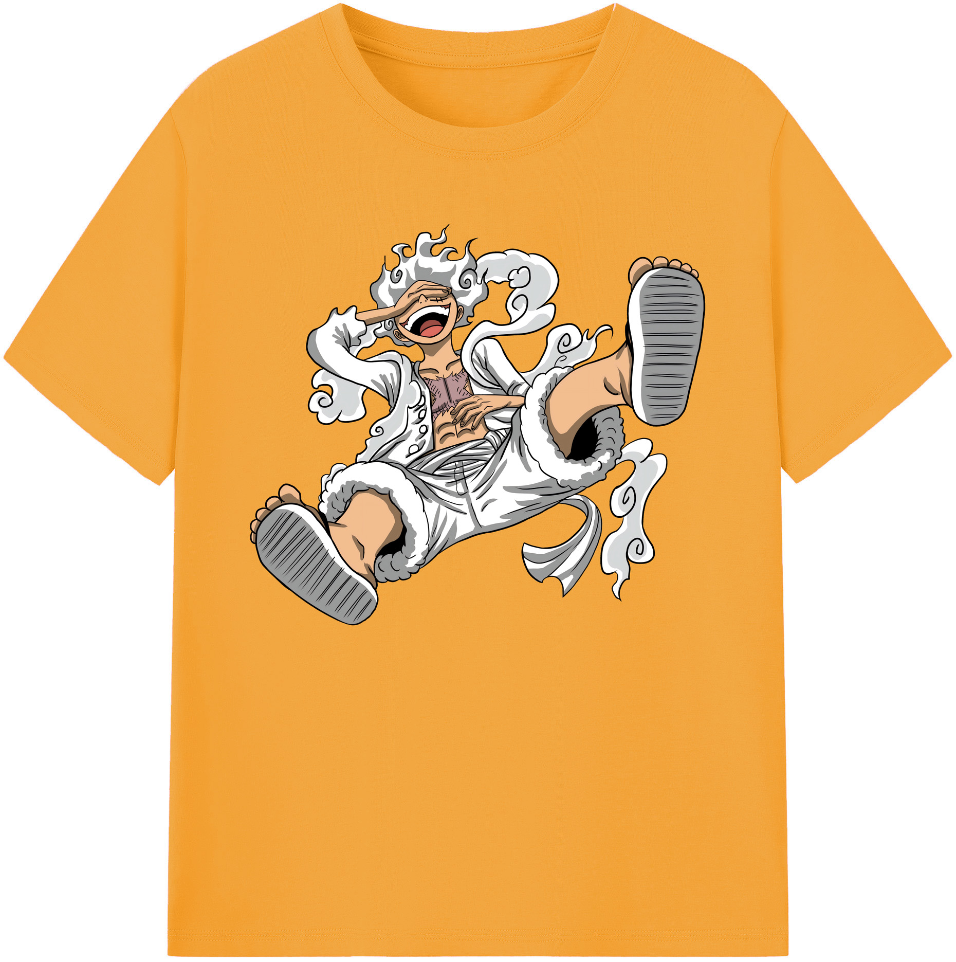 ワンピース モンキー・D・ルフィ ONE PIECE Monkey D. Luffy 綿100％ メンズ半袖Tシャツ｜肌触りやわらか＆通気性