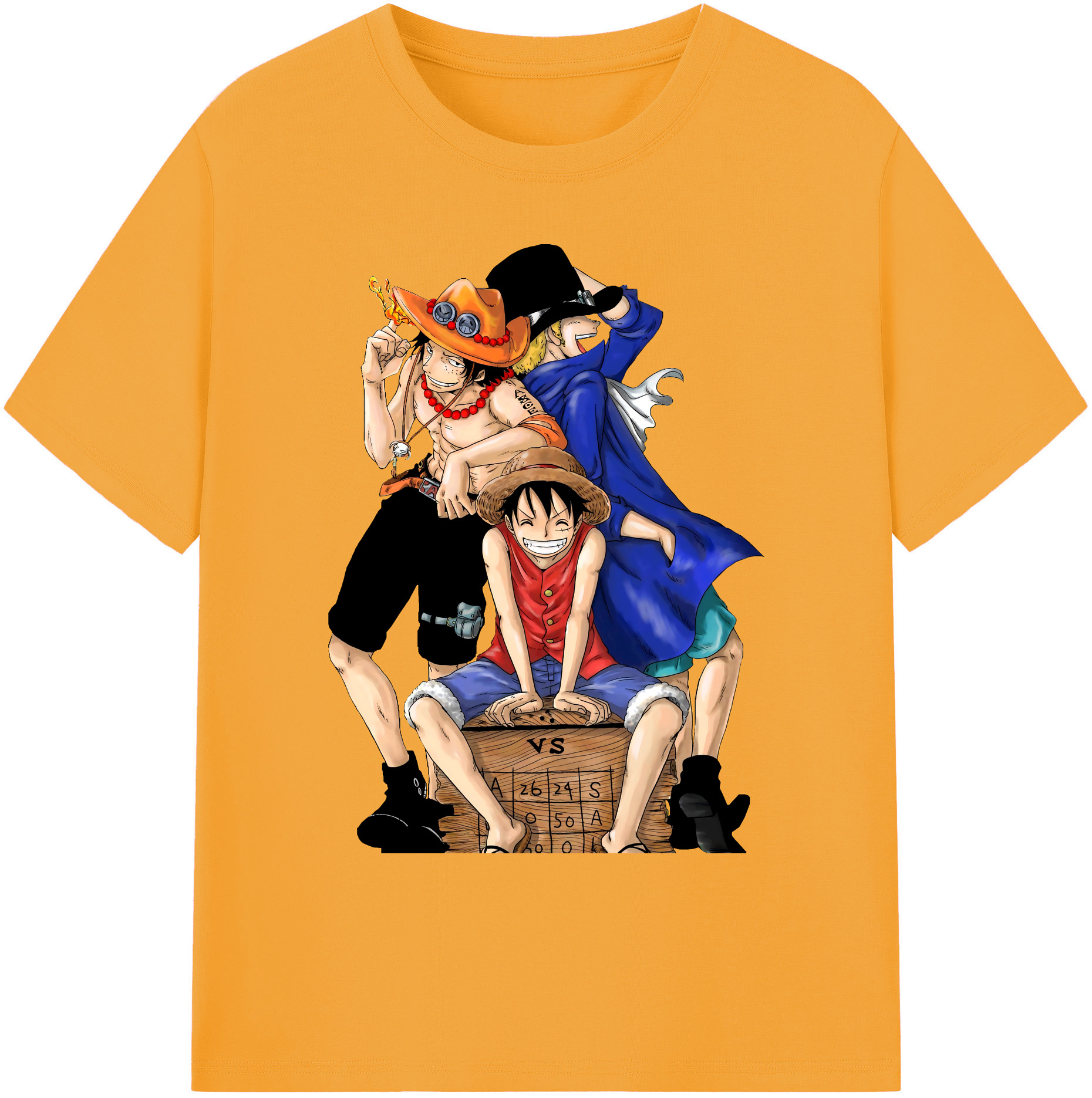 ワンピース モンキー・D・ルフィ ONE PIECE Monkey D. Luffy 綿100％ メンズ半袖Tシャツ｜肌触りやわらか＆通気性