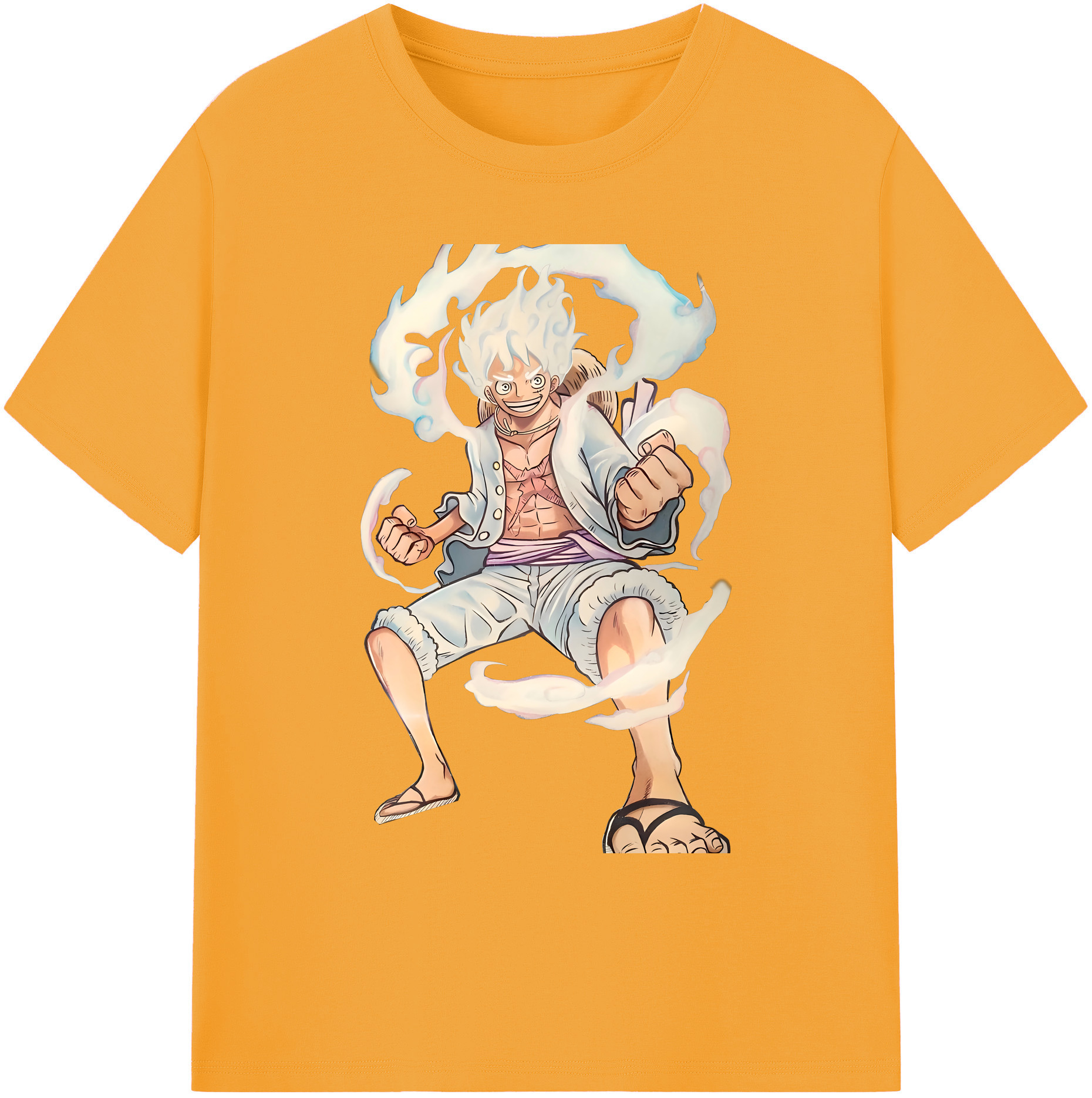 ワンピース モンキー・D・ルフィ ONE PIECE Monkey D. Luffy 綿100％ メンズ半袖Tシャツ｜肌触りやわらか＆通気性