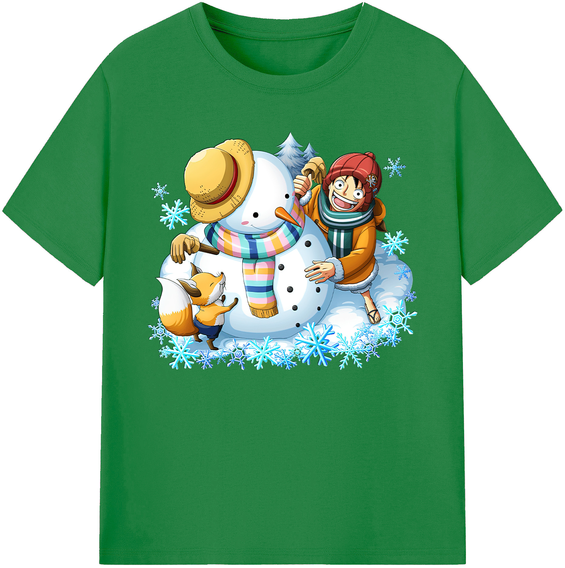 ワンピース モンキー・D・ルフィ ONE PIECE Monkey D. Luffy 綿100％ メンズ半袖Tシャツ｜肌触りやわらか＆通気性