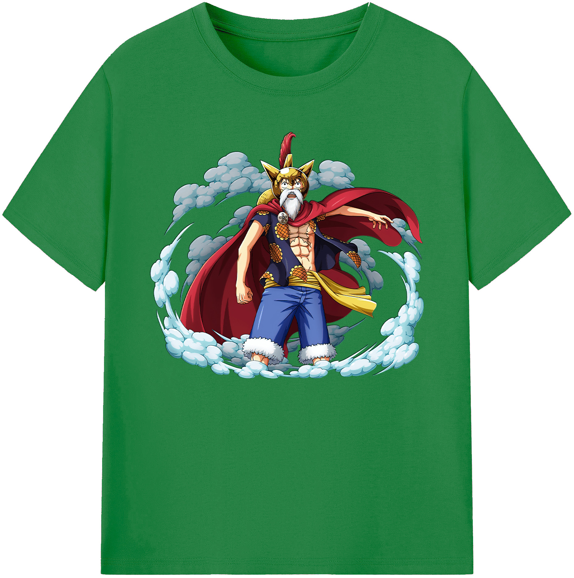 ワンピース モンキー・D・ルフィ ONE PIECE Monkey D. Luffy 綿100％ メンズ半袖Tシャツ｜肌触りやわらか＆通気性