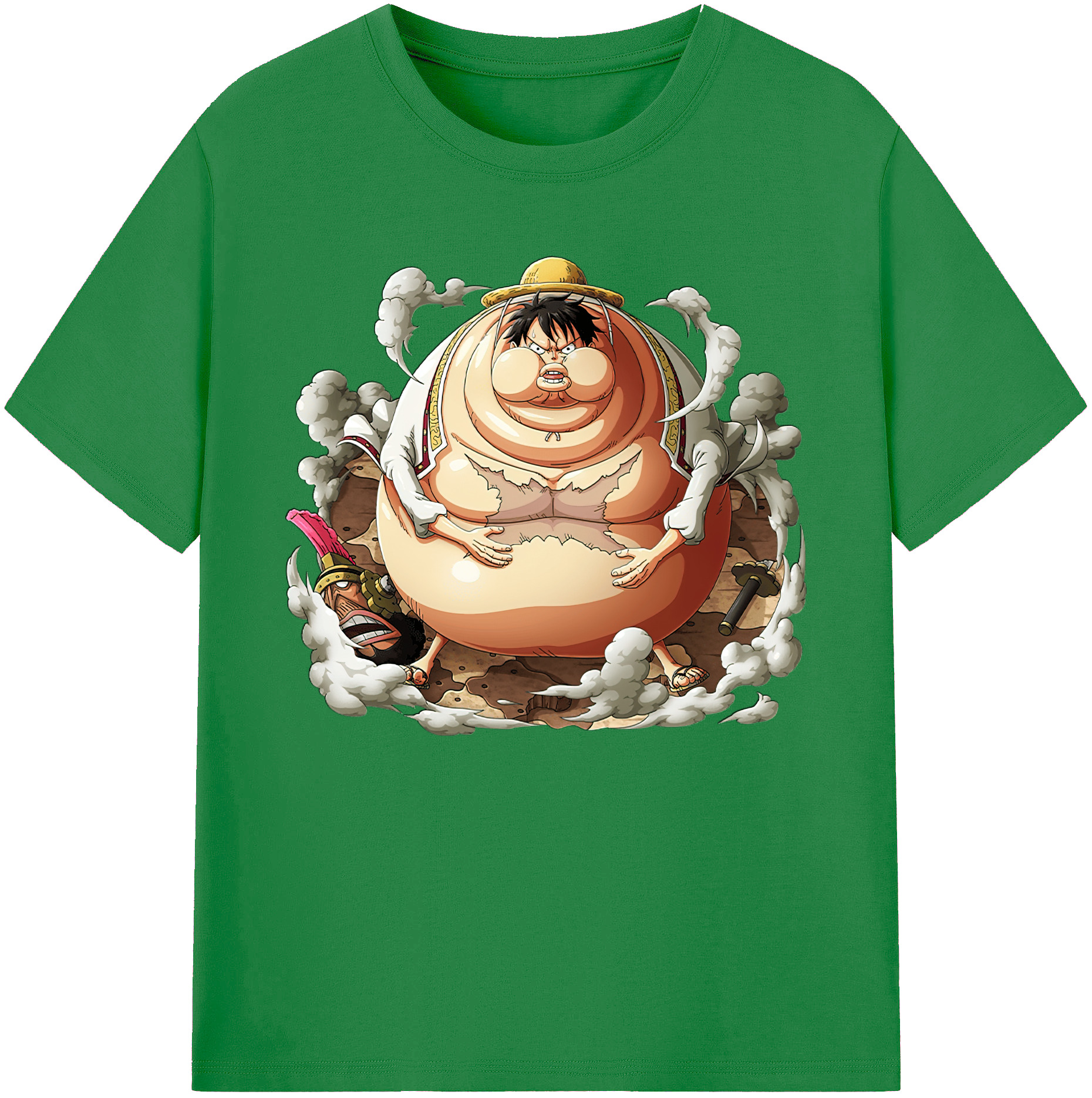 ワンピース モンキー・D・ルフィ ONE PIECE Monkey D. Luffy 綿100％ メンズ半袖Tシャツ｜肌触りやわらか＆通気性