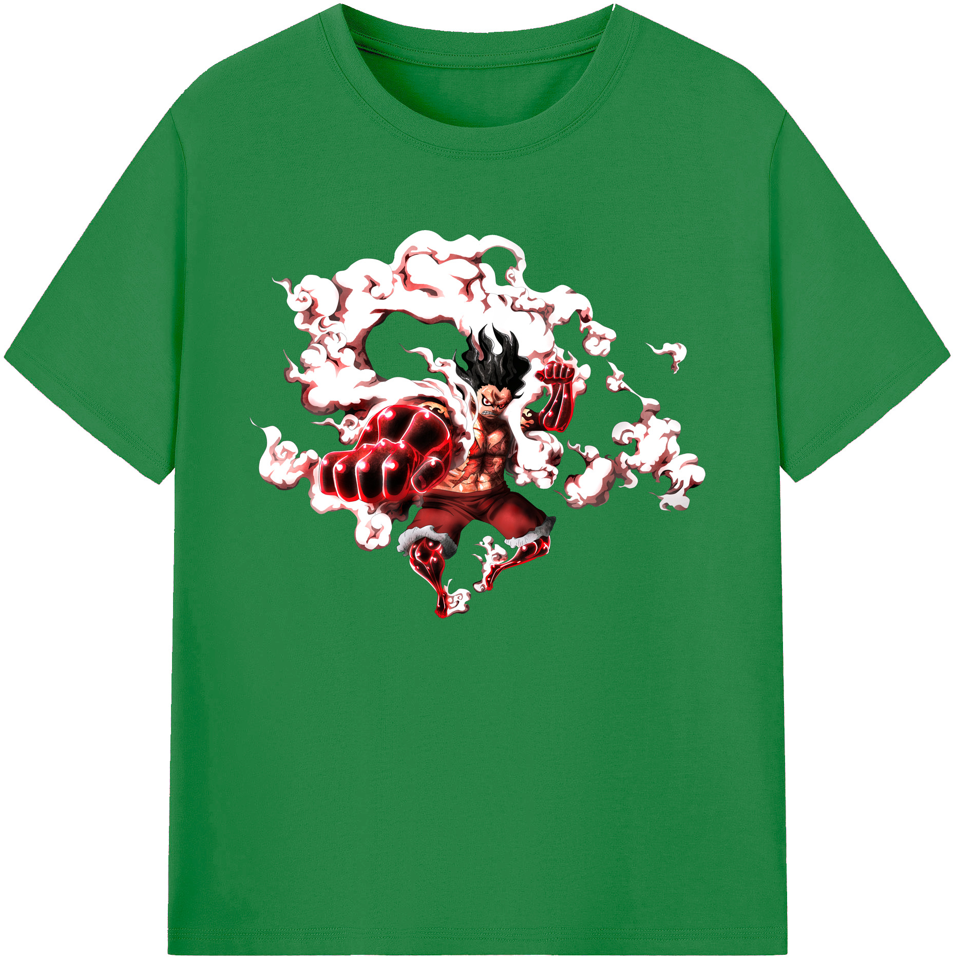 ワンピース モンキー・D・ルフィ ONE PIECE Monkey D. Luffy 綿100％ メンズ半袖Tシャツ｜肌触りやわらか＆通気性