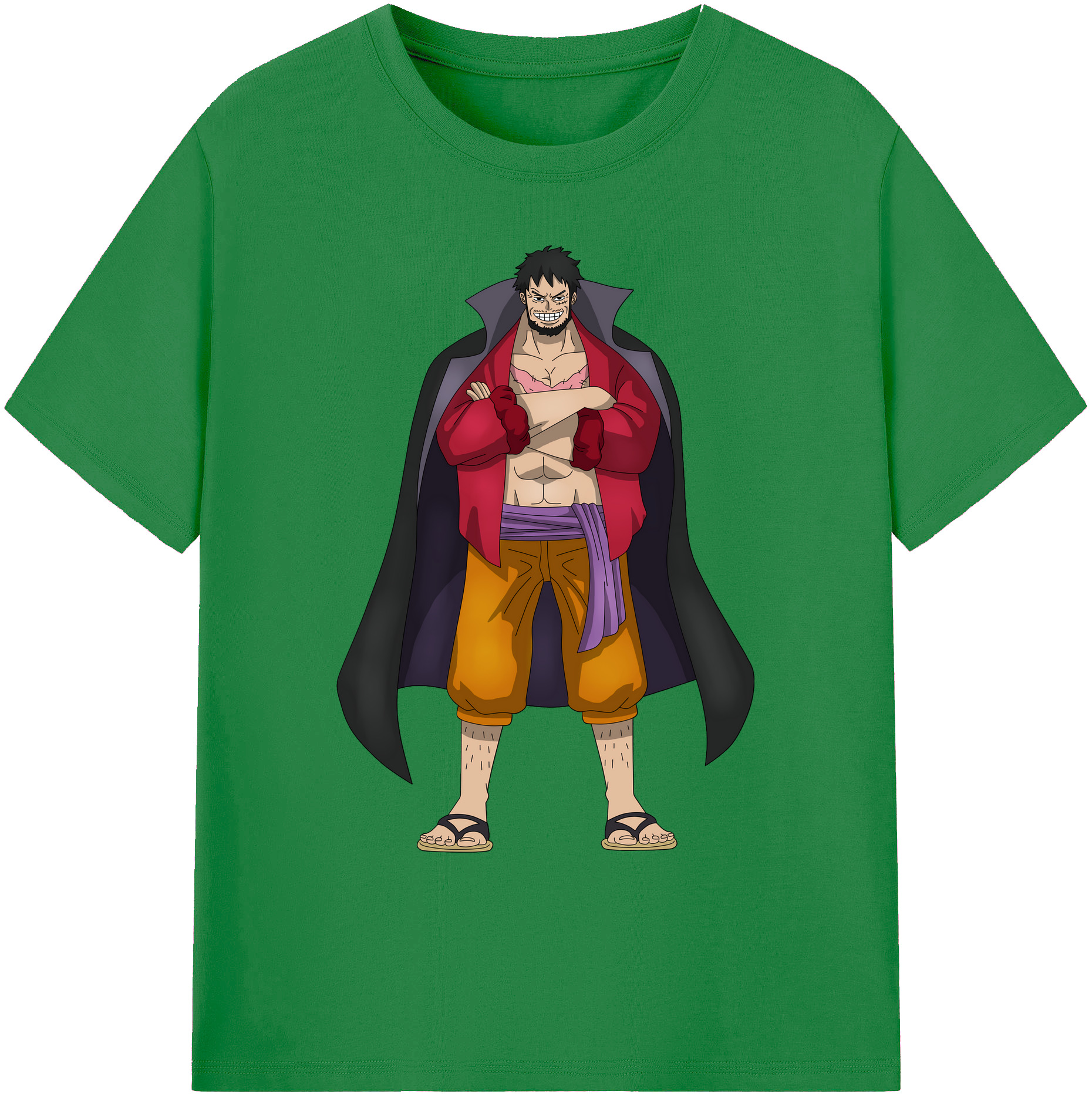 ワンピース モンキー・D・ルフィ ONE PIECE Monkey D. Luffy 綿100％ メンズ半袖Tシャツ｜肌触りやわらか＆通気性