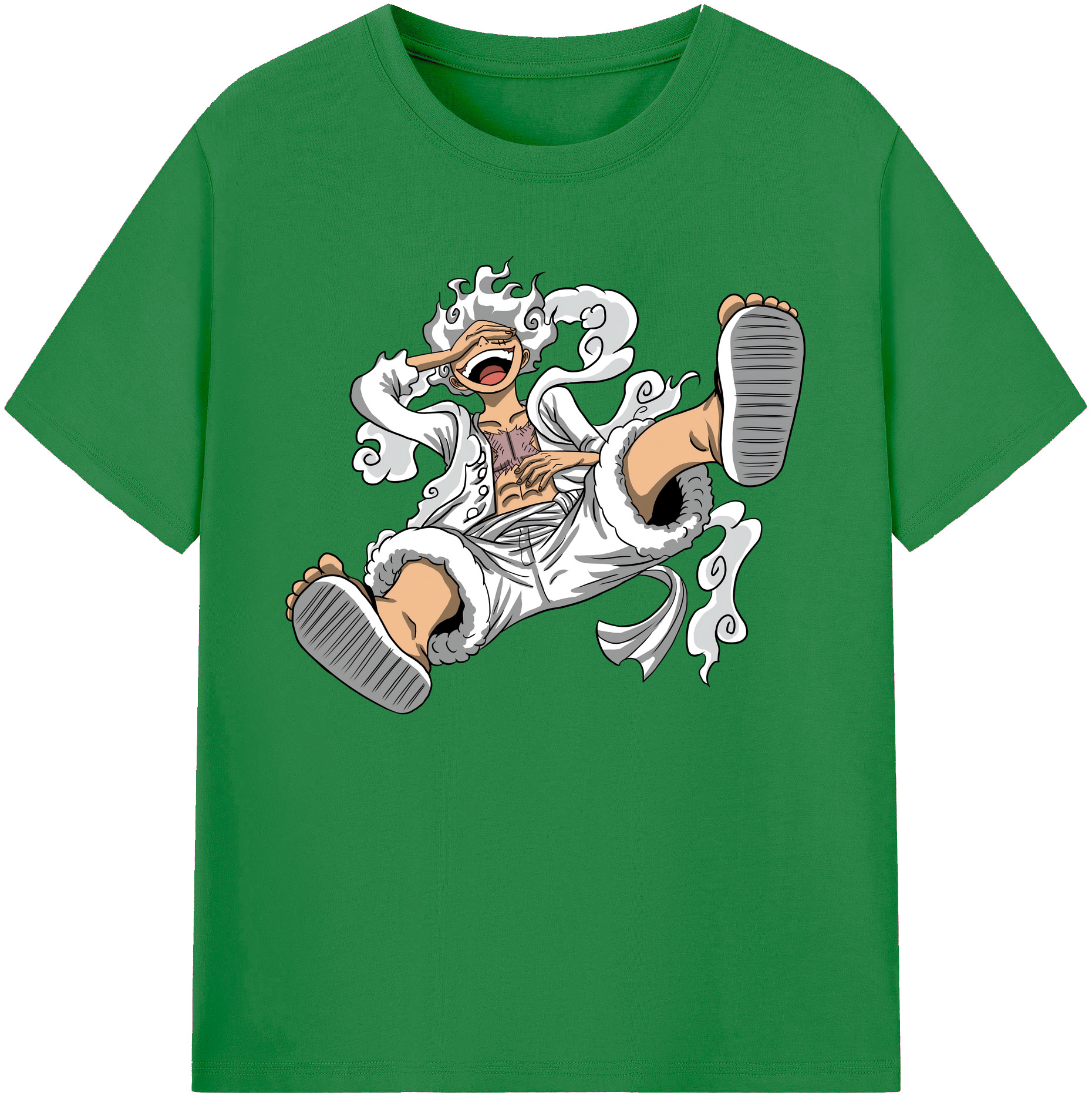 ワンピース モンキー・D・ルフィ ONE PIECE Monkey D. Luffy 綿100％ メンズ半袖Tシャツ｜肌触りやわらか＆通気性