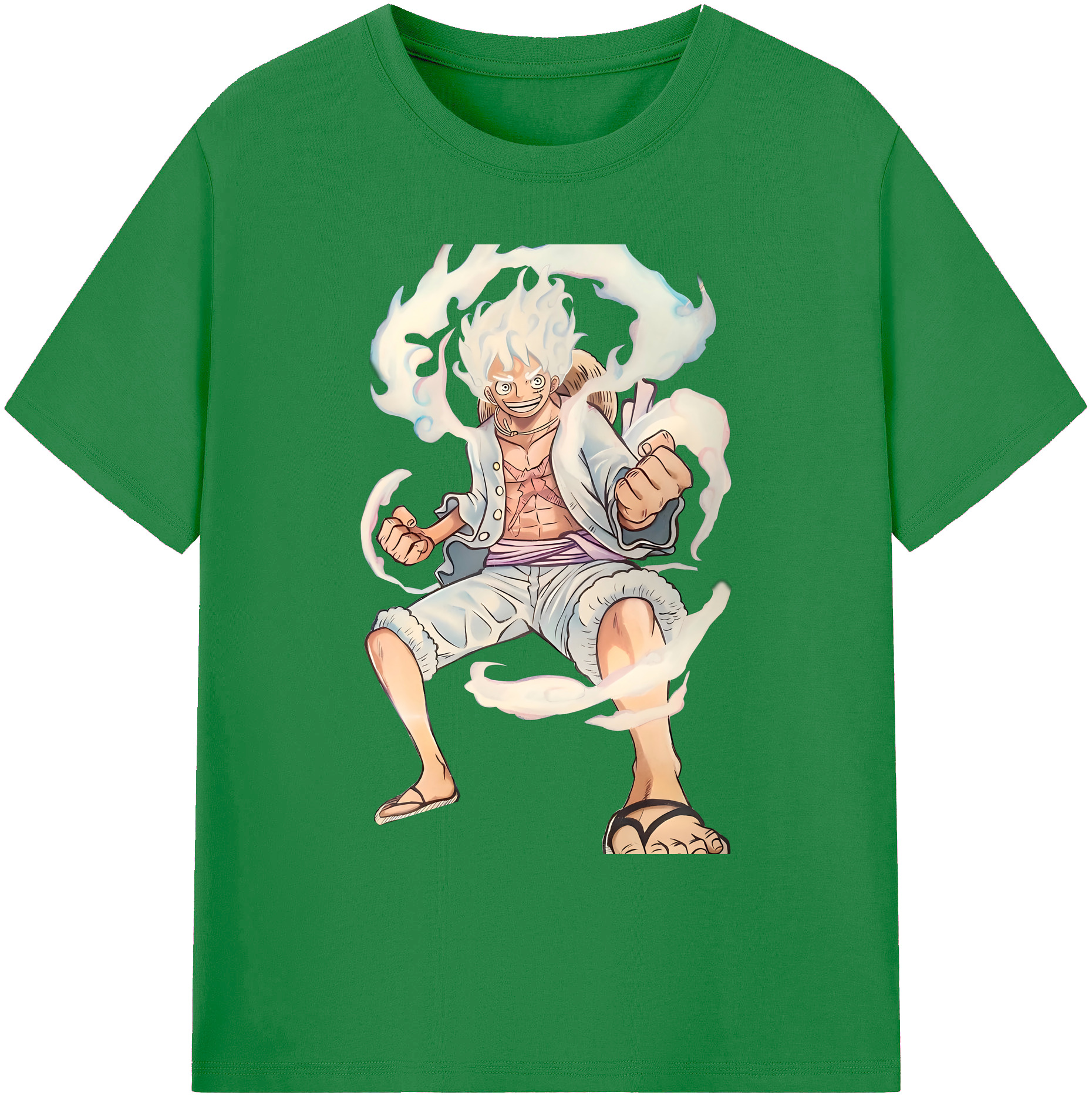 ワンピース モンキー・D・ルフィ ONE PIECE Monkey D. Luffy 綿100％ メンズ半袖Tシャツ｜肌触りやわらか＆通気性