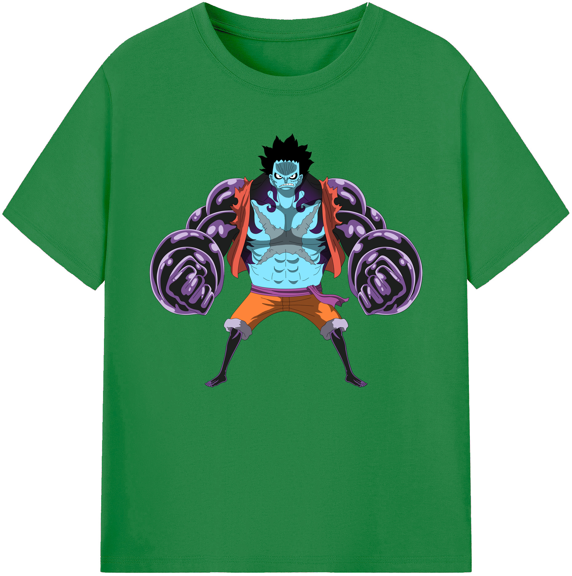 ワンピース モンキー・D・ルフィ ONE PIECE Monkey D. Luffy 綿100％ メンズ半袖Tシャツ｜肌触りやわらか＆通気性