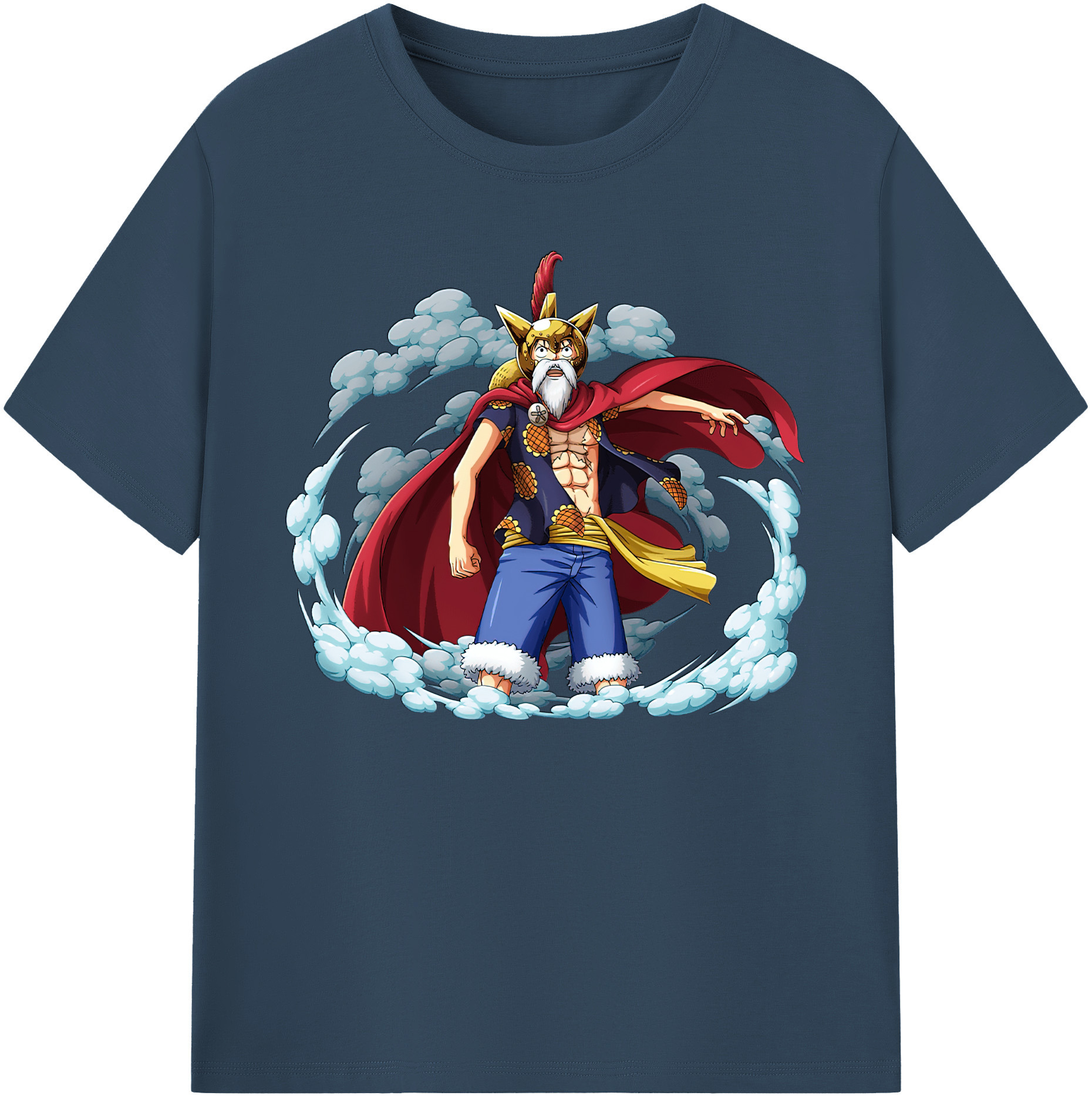 ワンピース モンキー・D・ルフィ ONE PIECE Monkey D. Luffy 綿100％ メンズ半袖Tシャツ｜肌触りやわらか＆通気性