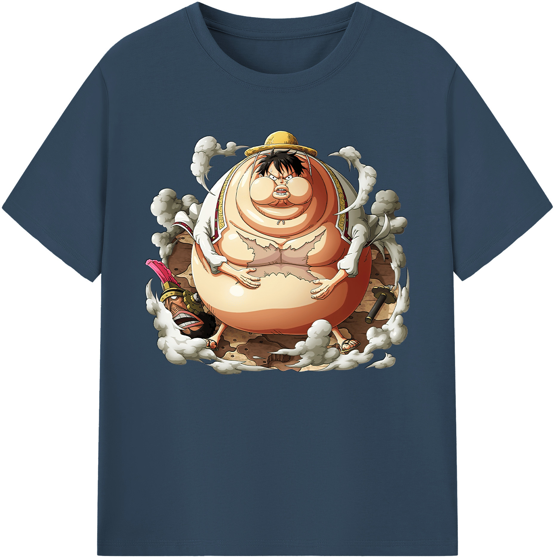 ワンピース モンキー・D・ルフィ ONE PIECE Monkey D. Luffy 綿100％ メンズ半袖Tシャツ｜肌触りやわらか＆通気性