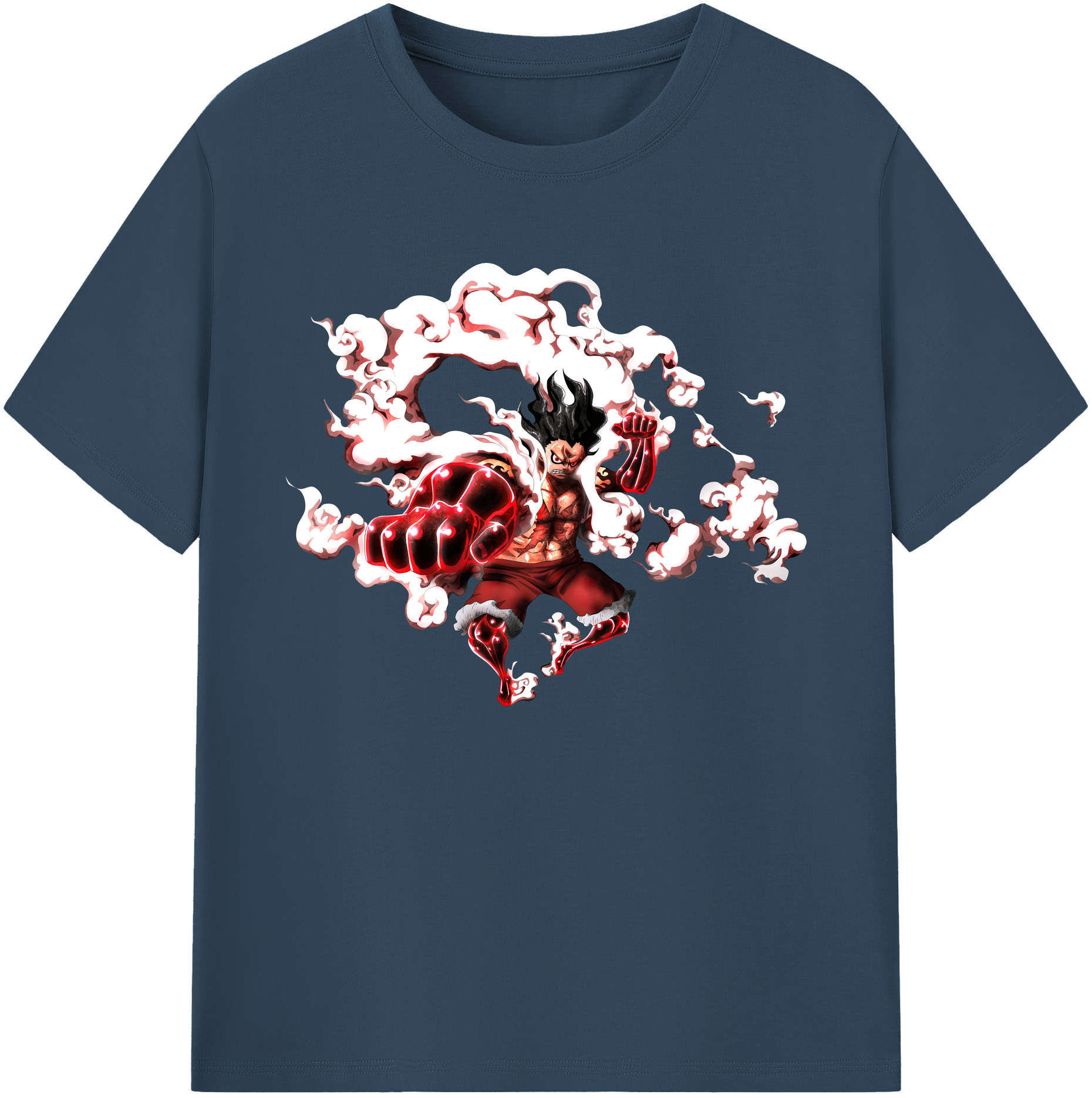 ワンピース モンキー・D・ルフィ ONE PIECE Monkey D. Luffy 綿100％ メンズ半袖Tシャツ｜肌触りやわらか＆通気性