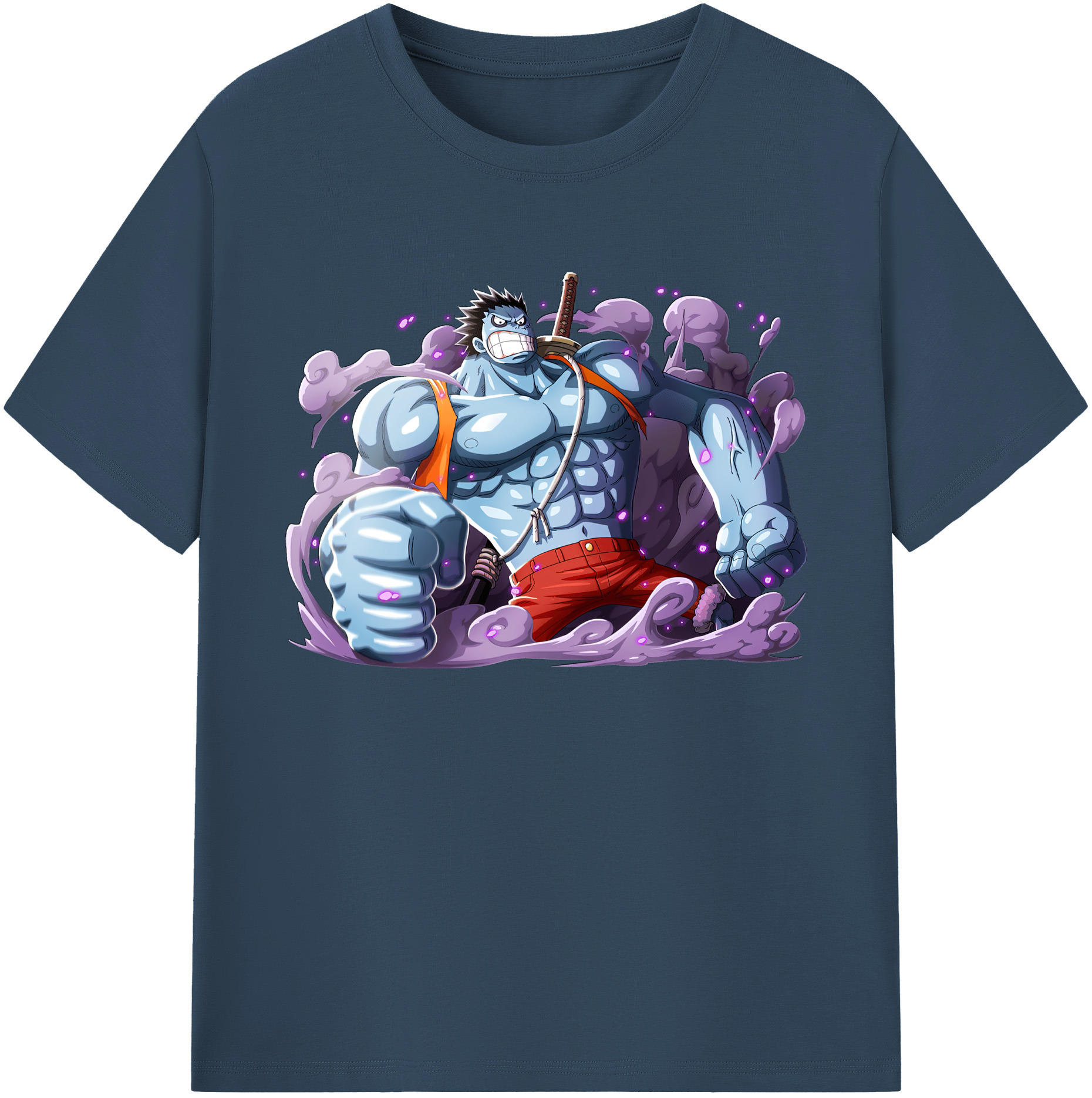 ワンピース モンキー・D・ルフィ ONE PIECE Monkey D. Luffy 綿100％ メンズ半袖Tシャツ｜肌触りやわらか＆通気性