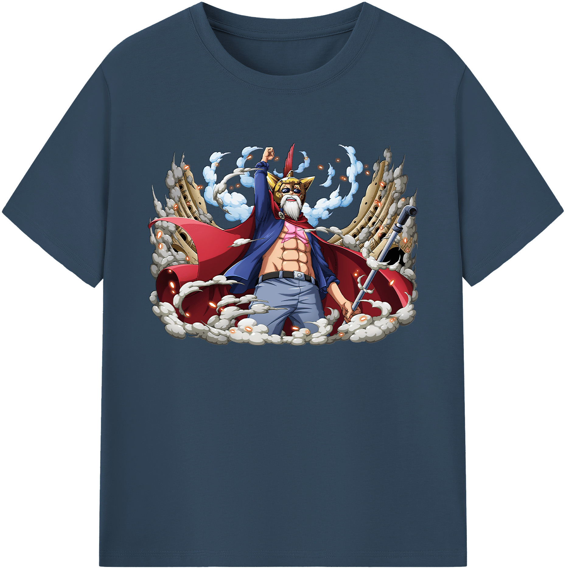 ワンピース モンキー・D・ルフィ ONE PIECE Monkey D. Luffy 綿100％ メンズ半袖Tシャツ｜肌触りやわらか＆通気性