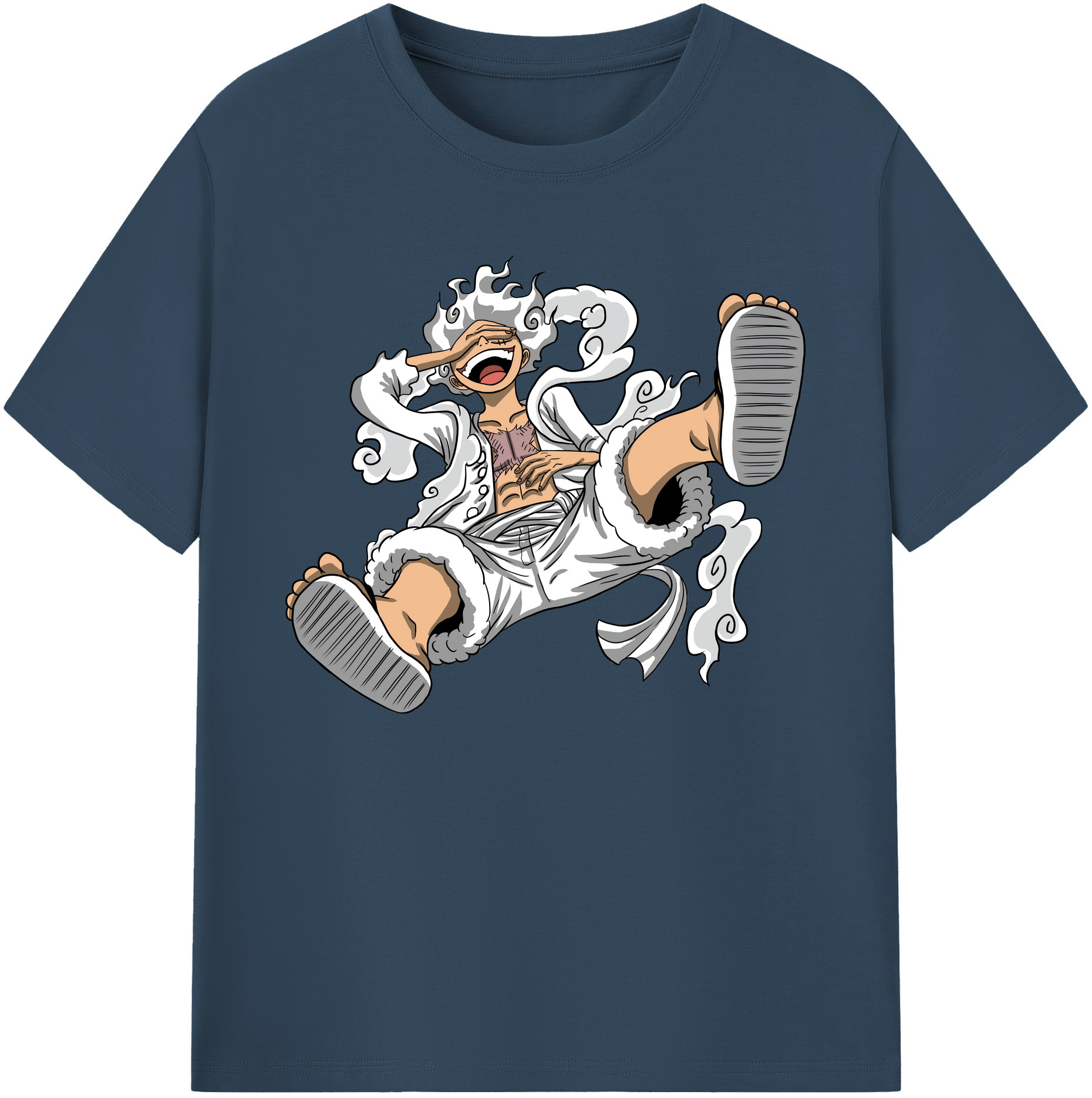 ワンピース モンキー・D・ルフィ ONE PIECE Monkey D. Luffy 綿100％ メンズ半袖Tシャツ｜肌触りやわらか＆通気性