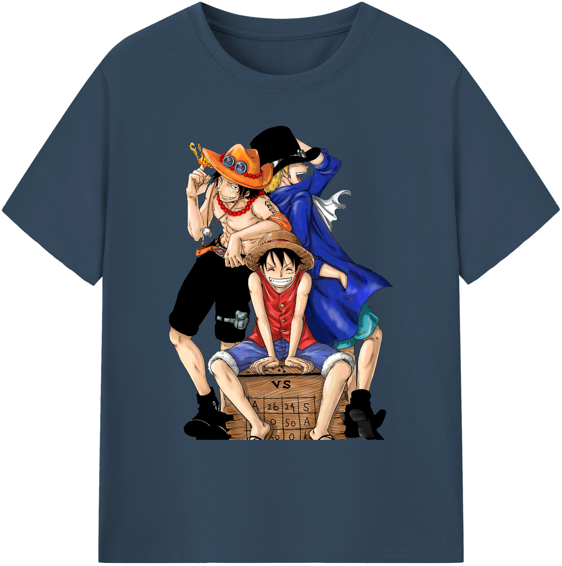 ワンピース モンキー・D・ルフィ ONE PIECE Monkey D. Luffy 綿100％ メンズ半袖Tシャツ｜肌触りやわらか＆通気性