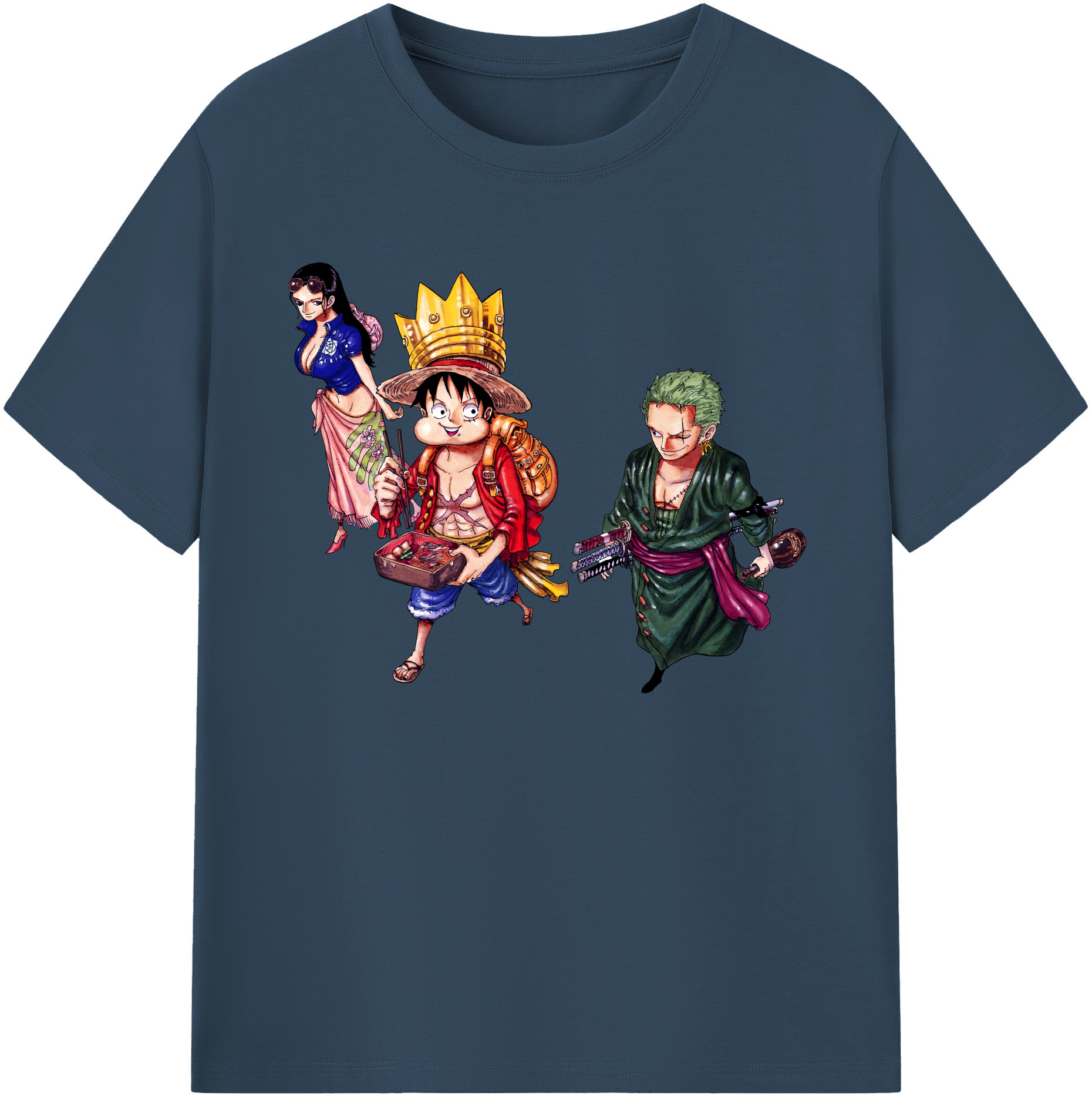 ワンピース モンキー・D・ルフィ ONE PIECE Monkey D. Luffy 綿100％ メンズ半袖Tシャツ｜肌触りやわらか＆通気性