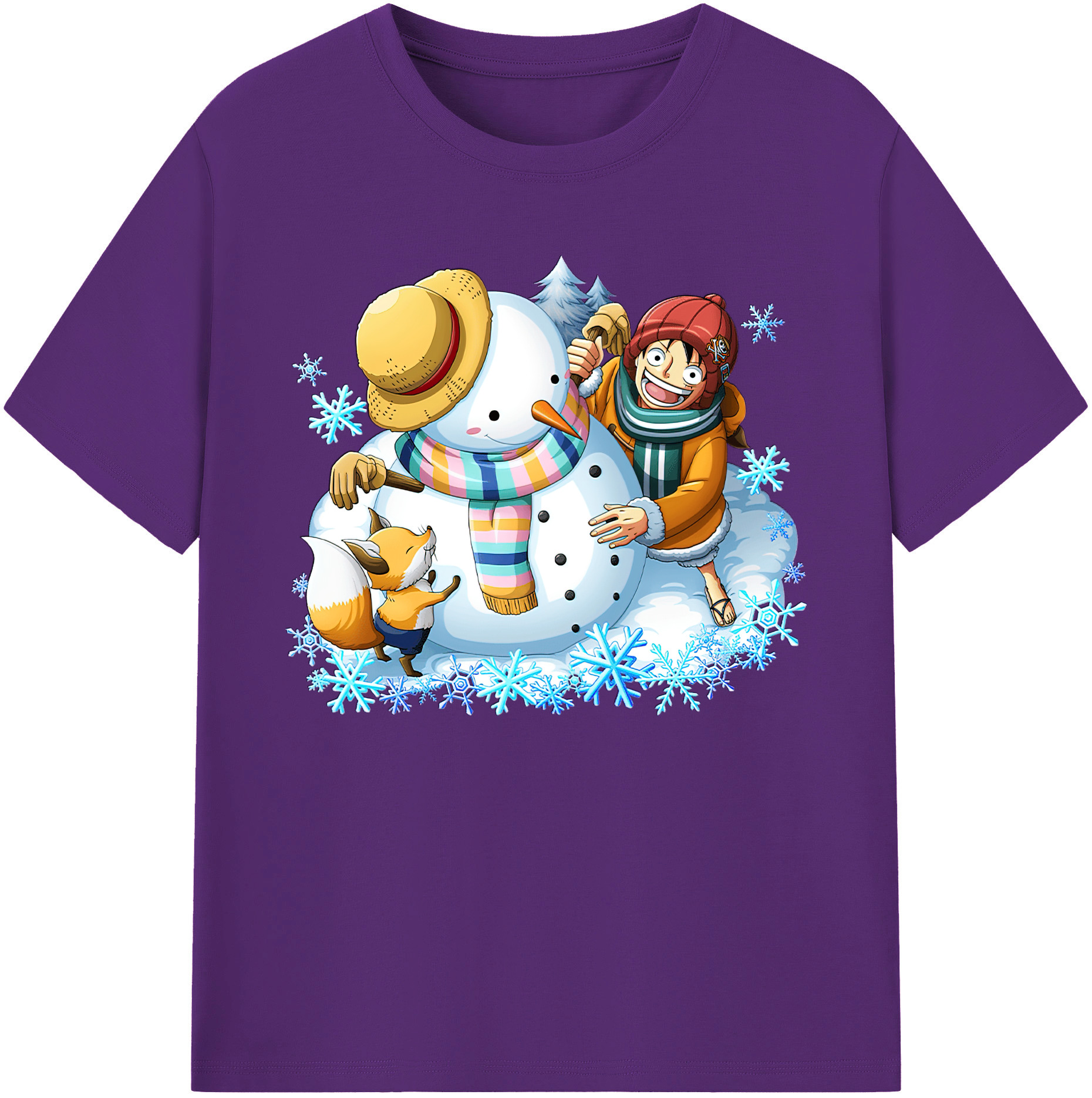 ワンピース モンキー・D・ルフィ ONE PIECE Monkey D. Luffy 綿100％ メンズ半袖Tシャツ｜肌触りやわらか＆通気性