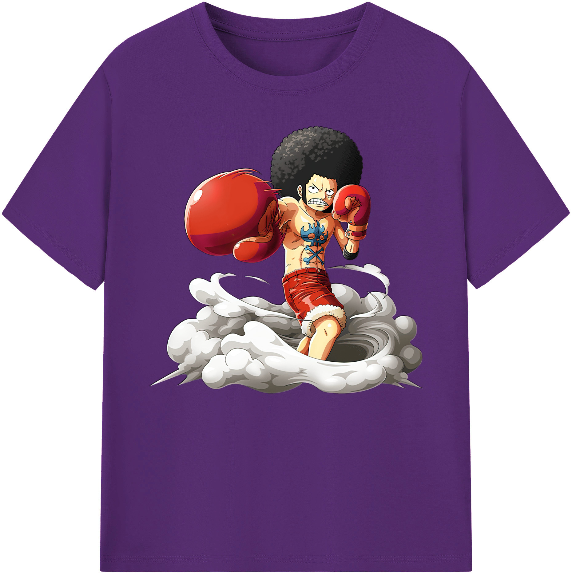 ワンピース モンキー・D・ルフィ ONE PIECE Monkey D. Luffy 綿100％ メンズ半袖Tシャツ｜肌触りやわらか＆通気性