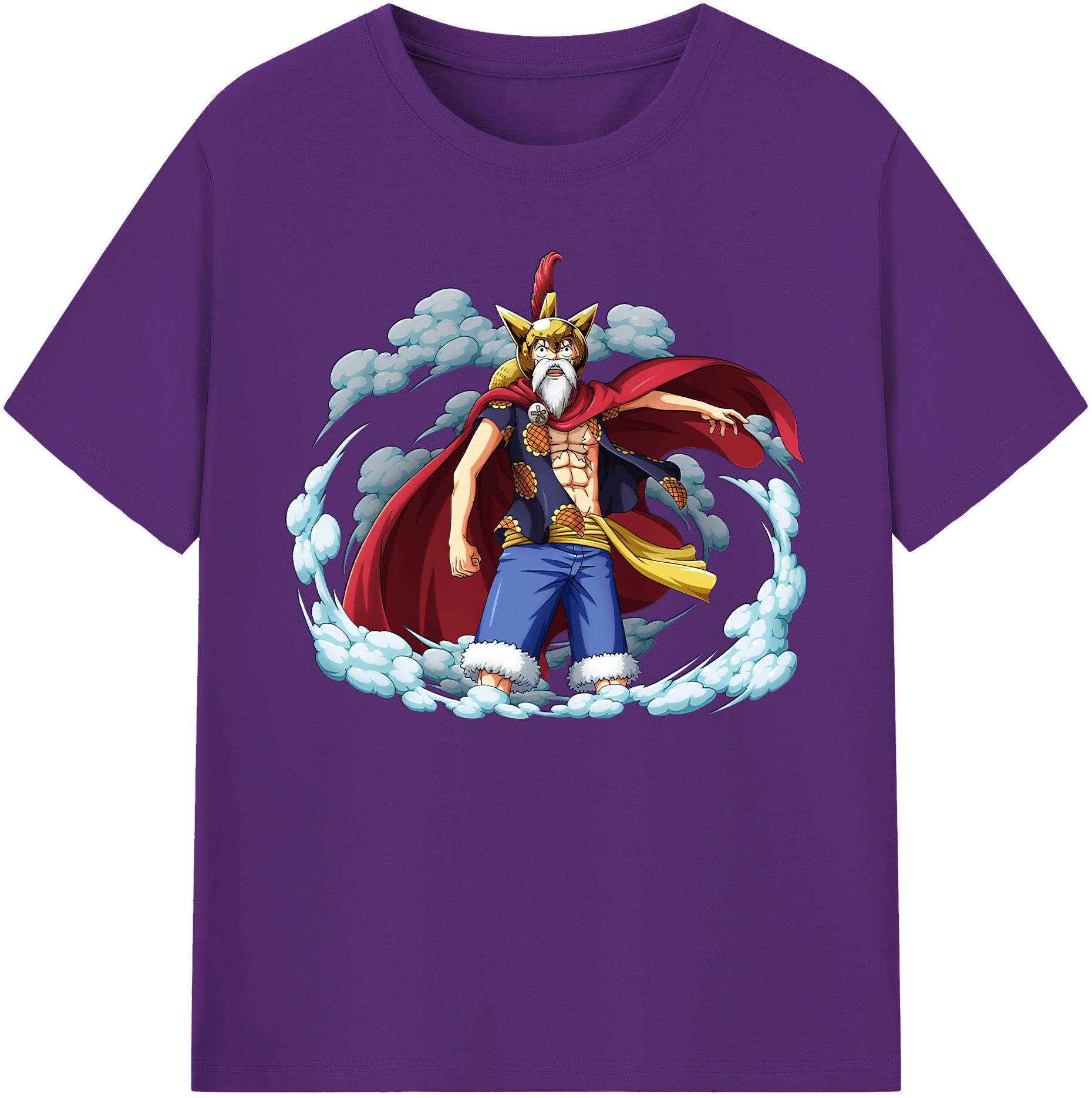 ワンピース モンキー・D・ルフィ ONE PIECE Monkey D. Luffy 綿100％ メンズ半袖Tシャツ｜肌触りやわらか＆通気性