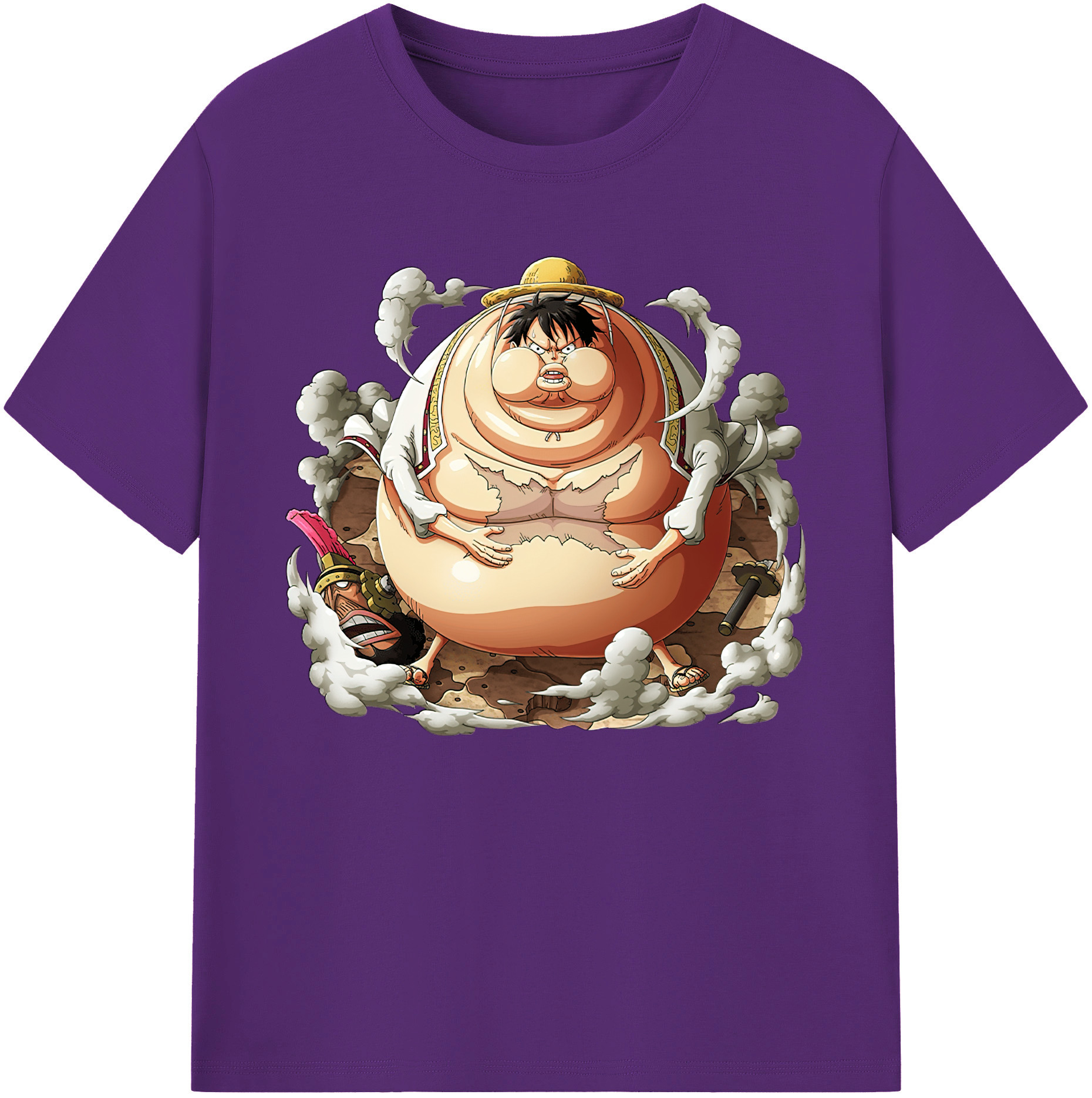 ワンピース モンキー・D・ルフィ ONE PIECE Monkey D. Luffy 綿100％ メンズ半袖Tシャツ｜肌触りやわらか＆通気性