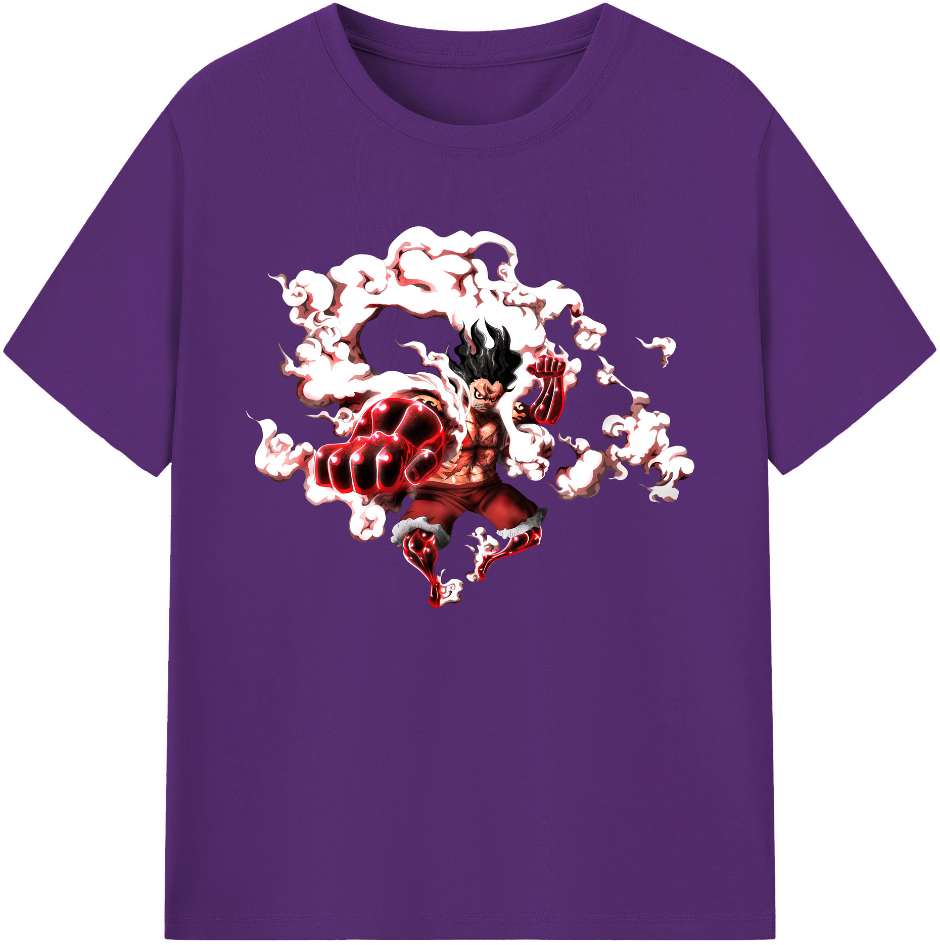 ワンピース モンキー・D・ルフィ ONE PIECE Monkey D. Luffy 綿100％ メンズ半袖Tシャツ｜肌触りやわらか＆通気性