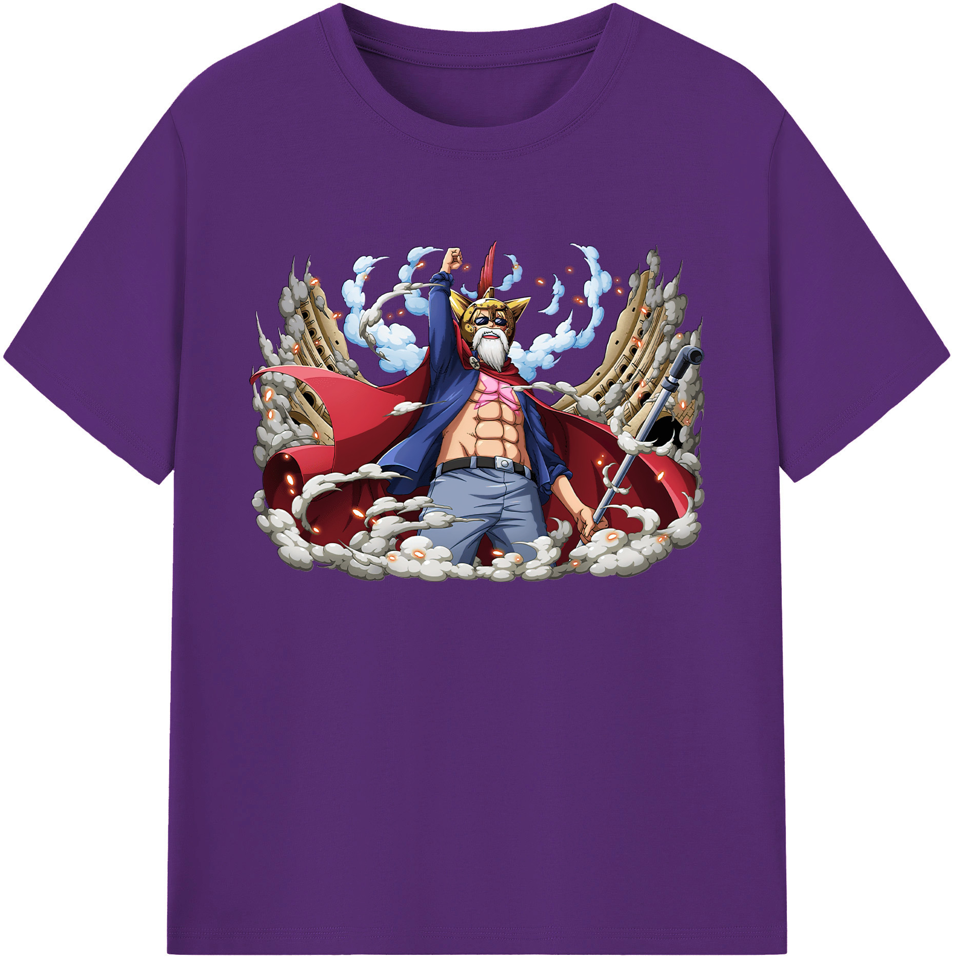 ワンピース モンキー・D・ルフィ ONE PIECE Monkey D. Luffy 綿100％ メンズ半袖Tシャツ｜肌触りやわらか＆通気性