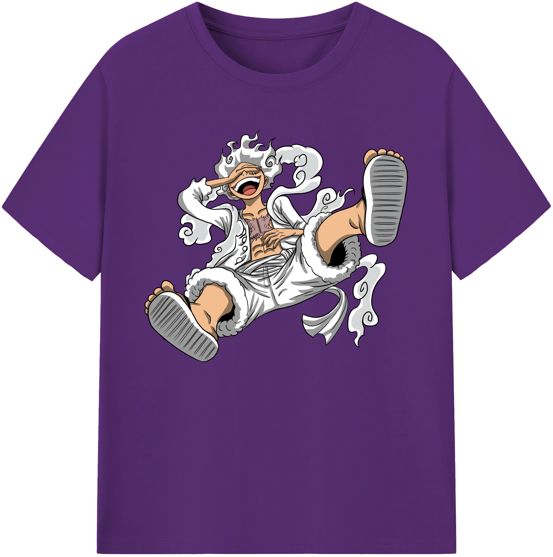ワンピース モンキー・D・ルフィ ONE PIECE Monkey D. Luffy 綿100％ メンズ半袖Tシャツ｜肌触りやわらか＆通気性
