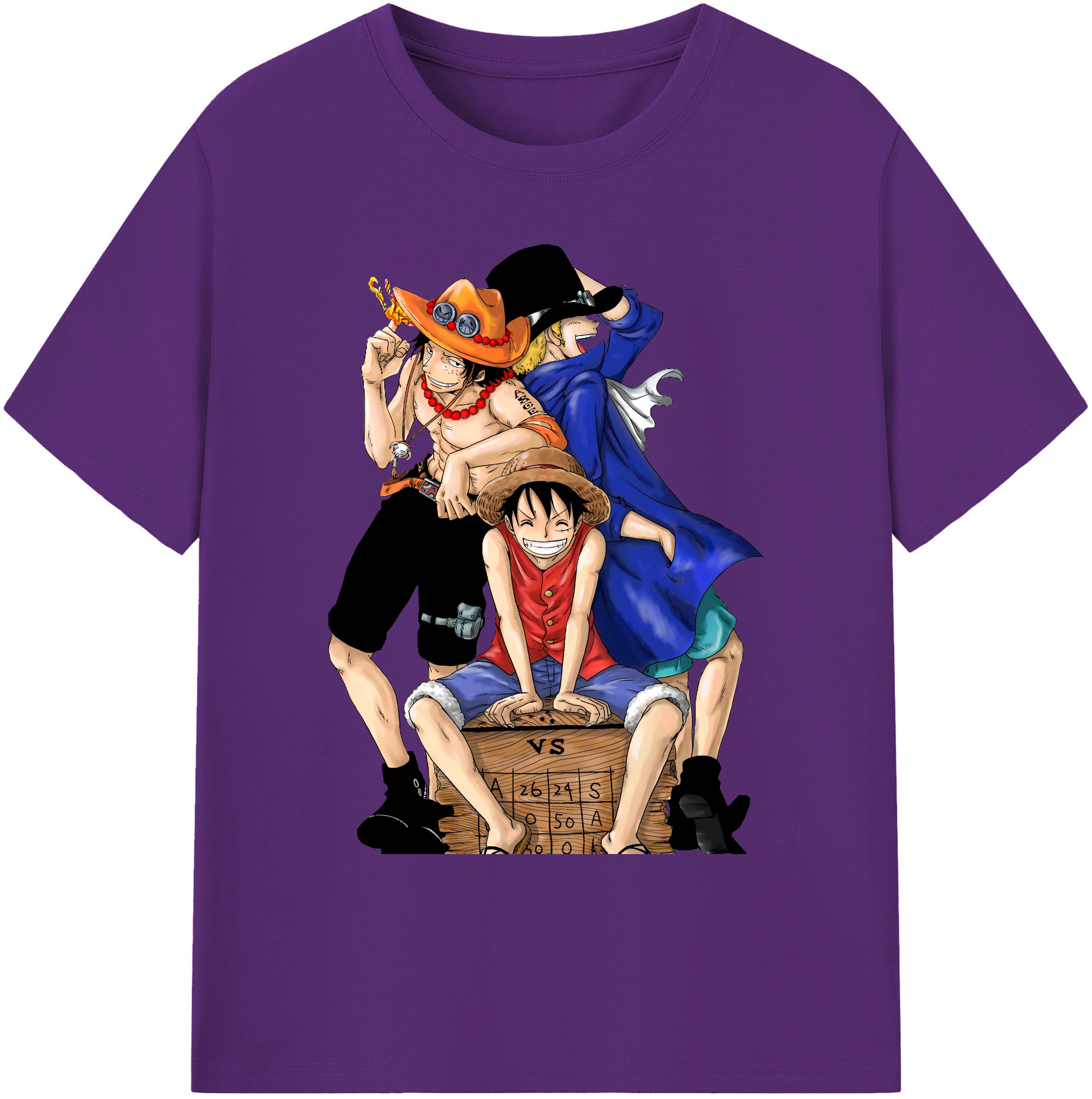 ワンピース モンキー・D・ルフィ ONE PIECE Monkey D. Luffy 綿100％ メンズ半袖Tシャツ｜肌触りやわらか＆通気性