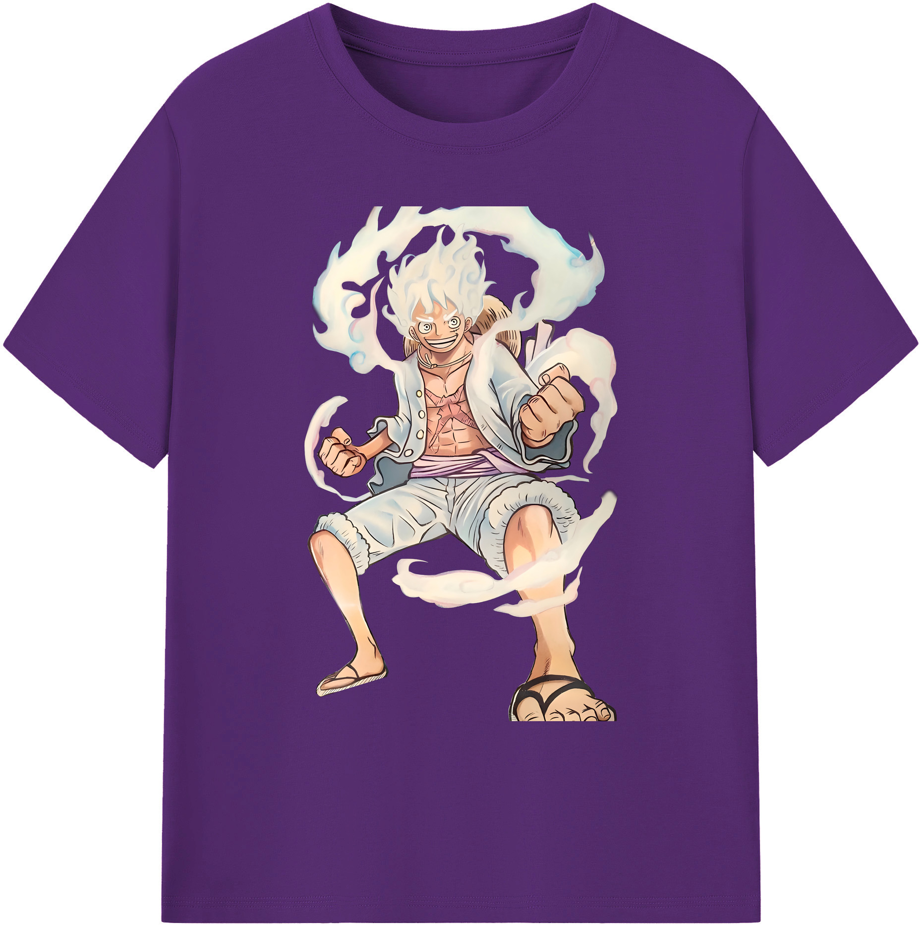 ワンピース モンキー・D・ルフィ ONE PIECE Monkey D. Luffy 綿100％ メンズ半袖Tシャツ｜肌触りやわらか＆通気性