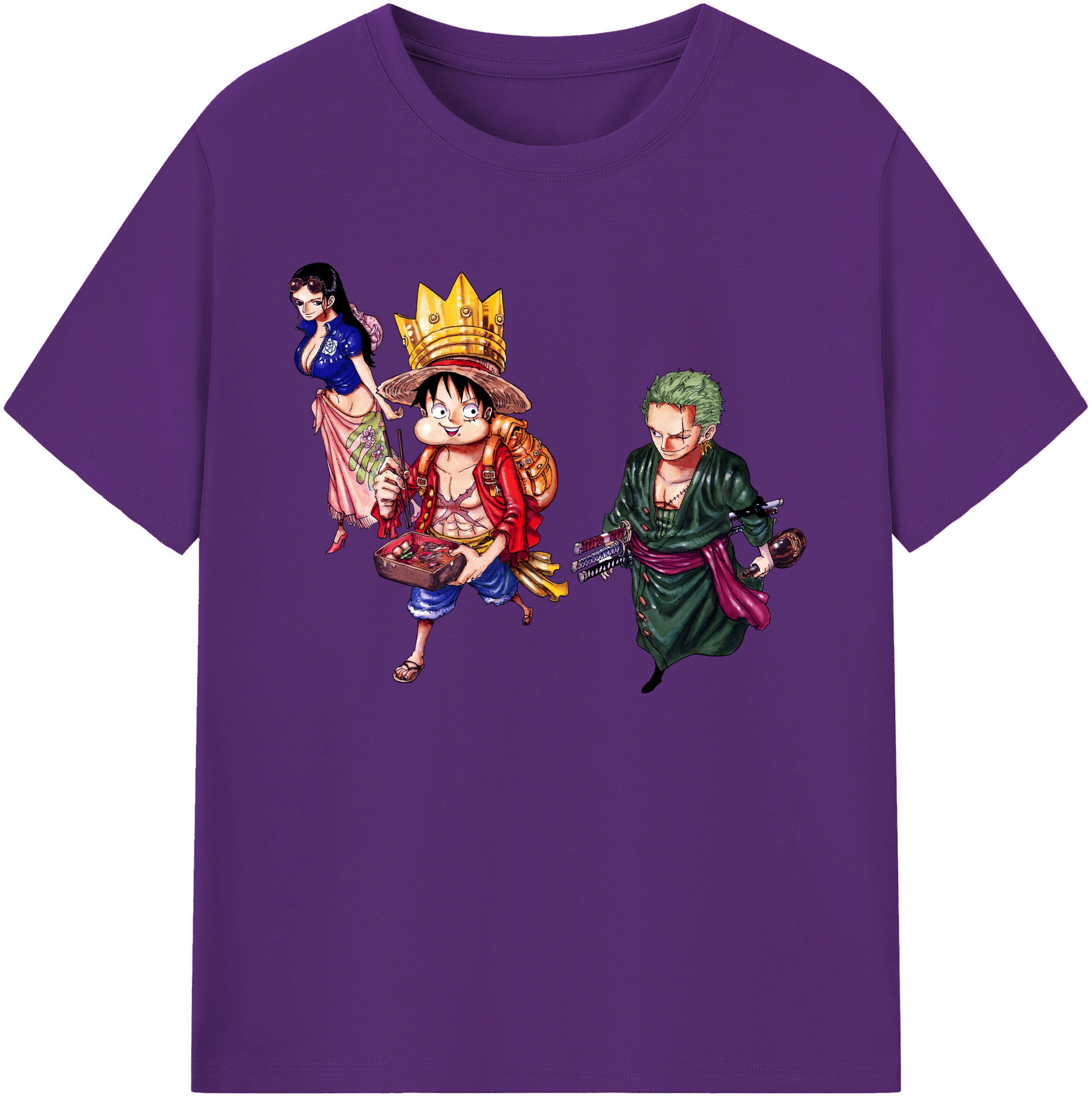 ワンピース モンキー・D・ルフィ ONE PIECE Monkey D. Luffy 綿100％ メンズ半袖Tシャツ｜肌触りやわらか＆通気性