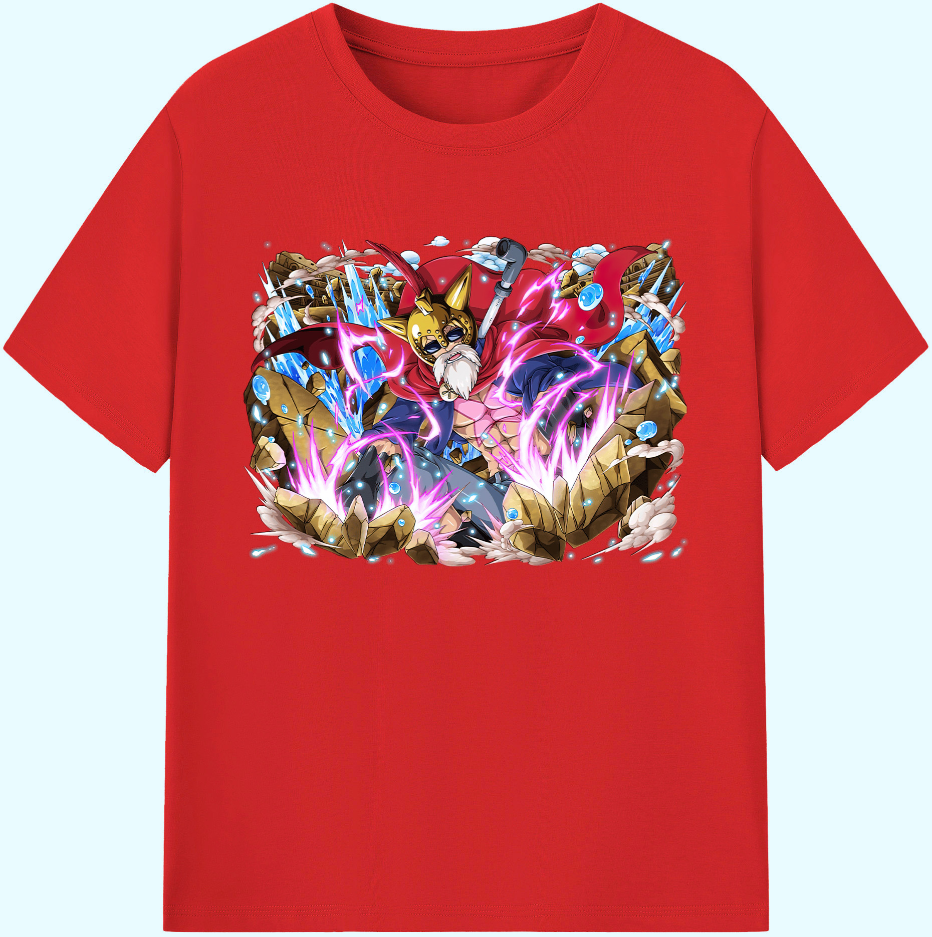 ワンピース モンキー・D・ルフィ ONE PIECE Monkey D. Luffy 綿100％ メンズ半袖Tシャツ｜肌触りやわらか＆通気性