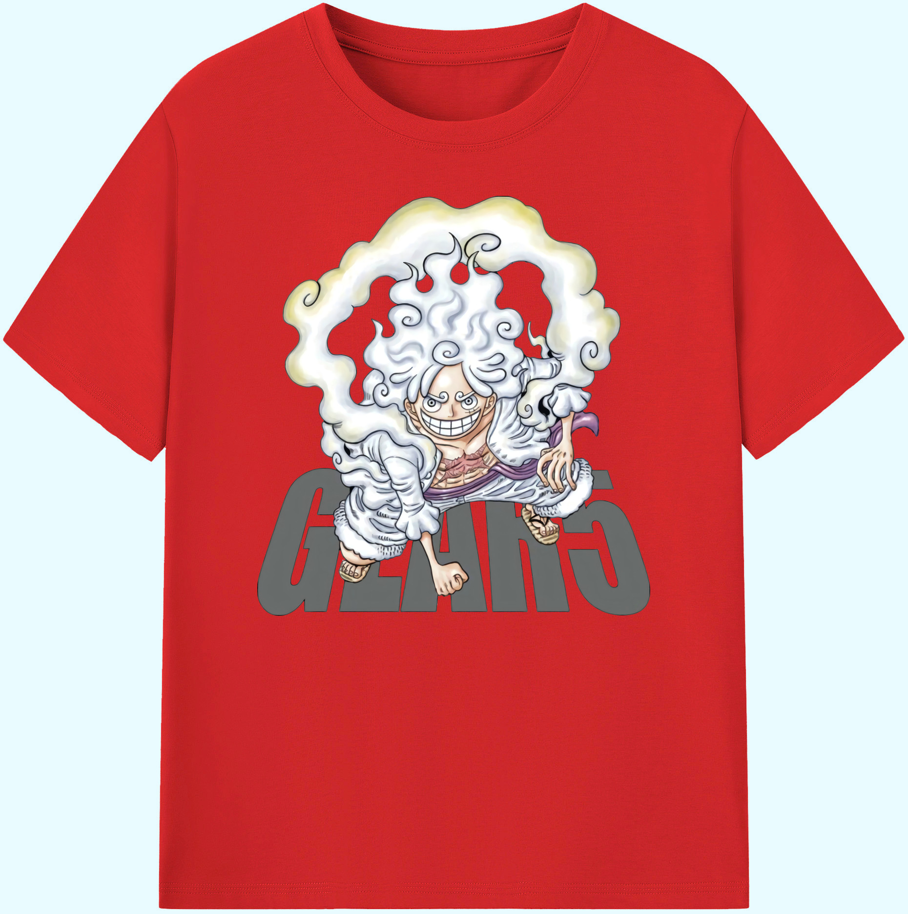 ワンピース モンキー・D・ルフィ ONE PIECE Monkey D. Luffy 綿100％ メンズ半袖Tシャツ｜肌触りやわらか＆通気性