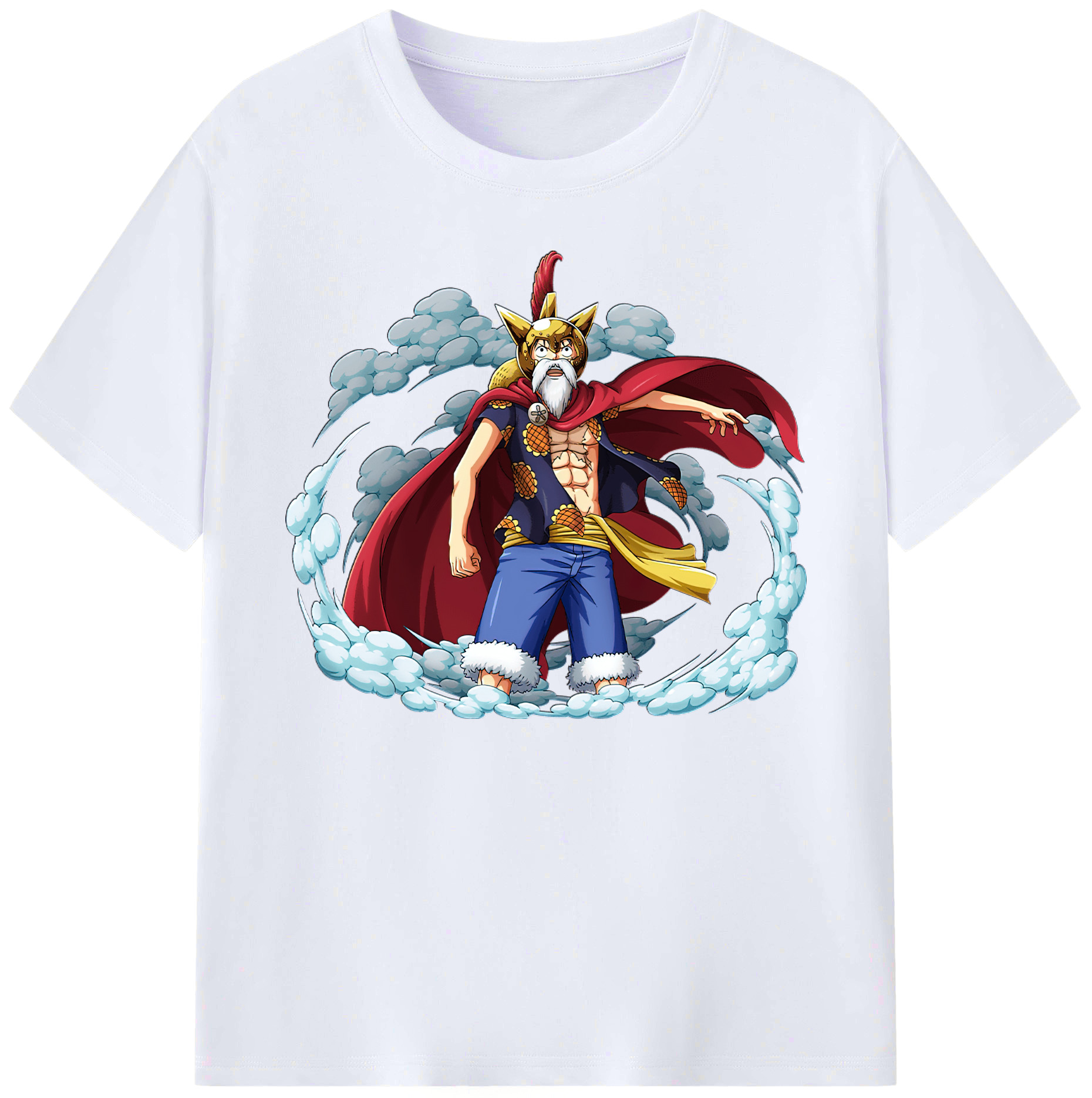 ワンピース モンキー・D・ルフィ ONE PIECE Monkey D. Luffy 綿100％ メンズ半袖Tシャツ｜肌触りやわらか＆通気性