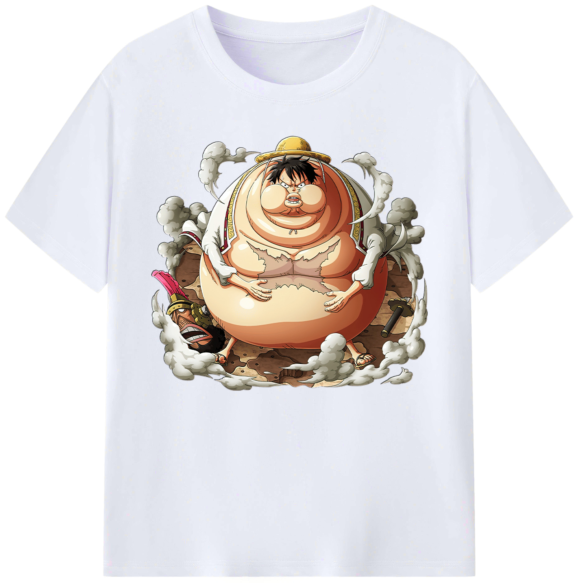 ワンピース モンキー・D・ルフィ ONE PIECE Monkey D. Luffy 綿100％ メンズ半袖Tシャツ｜肌触りやわらか＆通気性