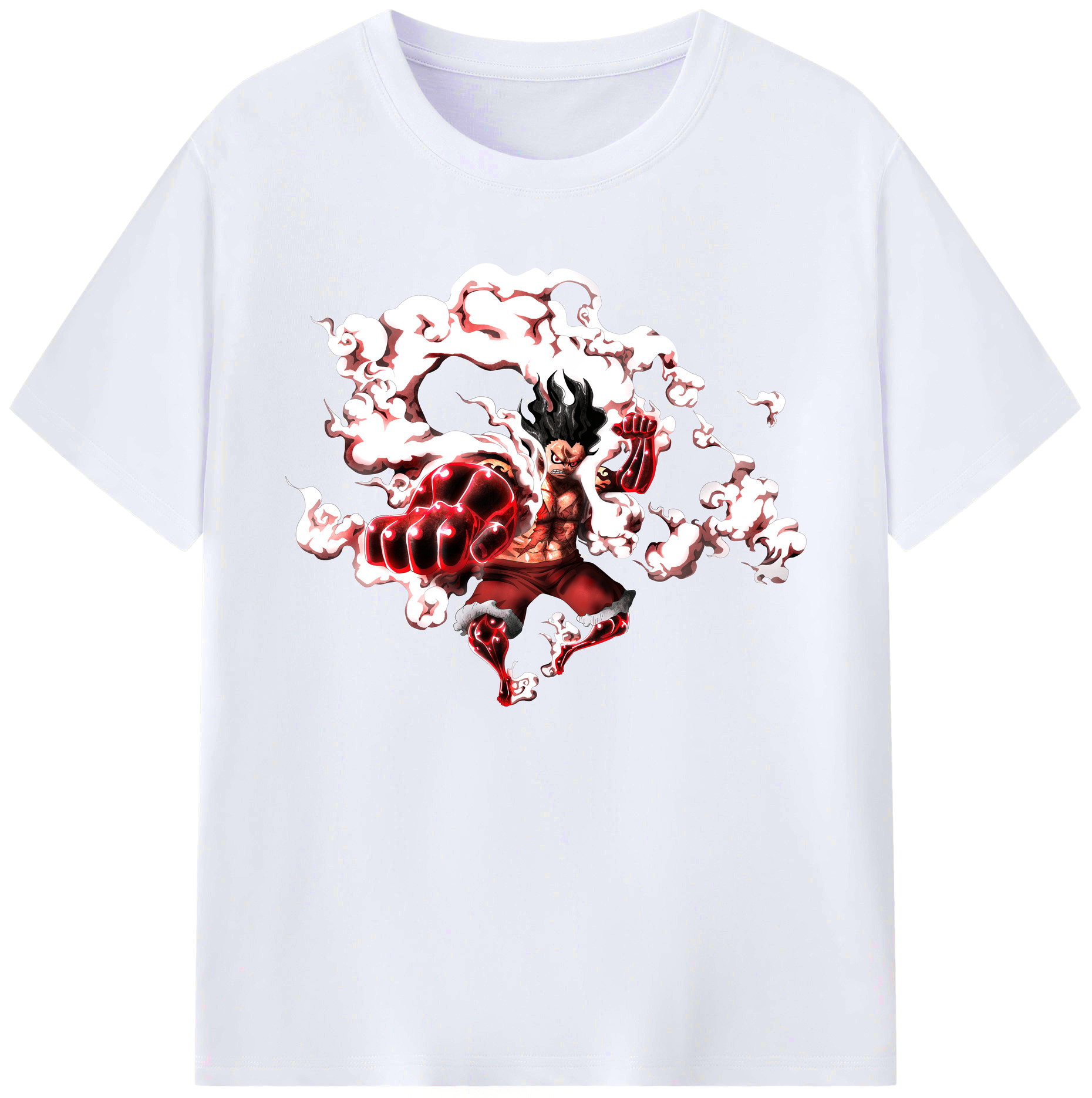 ワンピース モンキー・D・ルフィ ONE PIECE Monkey D. Luffy 綿100％ メンズ半袖Tシャツ｜肌触りやわらか＆通気性