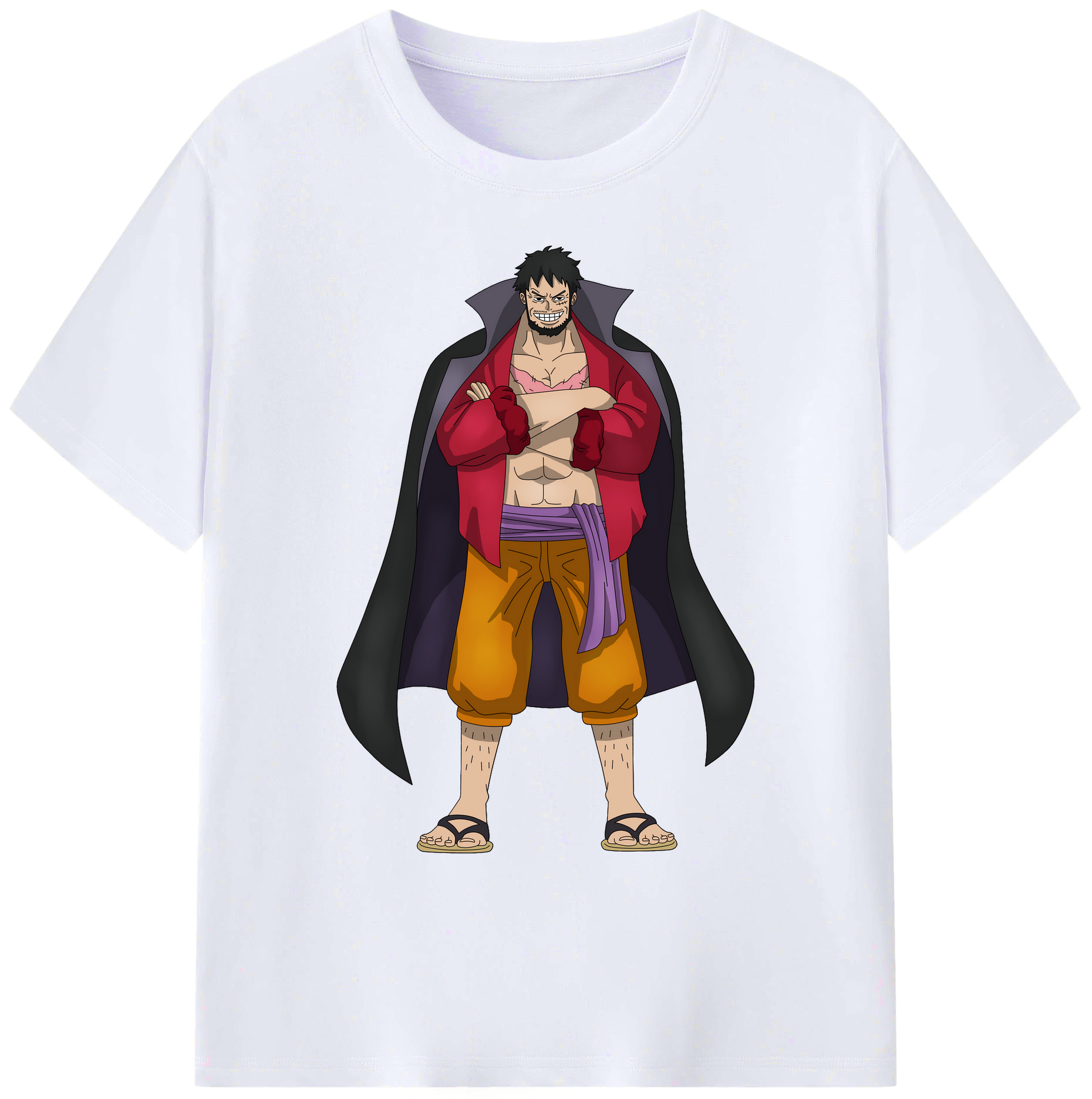 ワンピース モンキー・D・ルフィ ONE PIECE Monkey D. Luffy 綿100％ メンズ半袖Tシャツ｜肌触りやわらか＆通気性