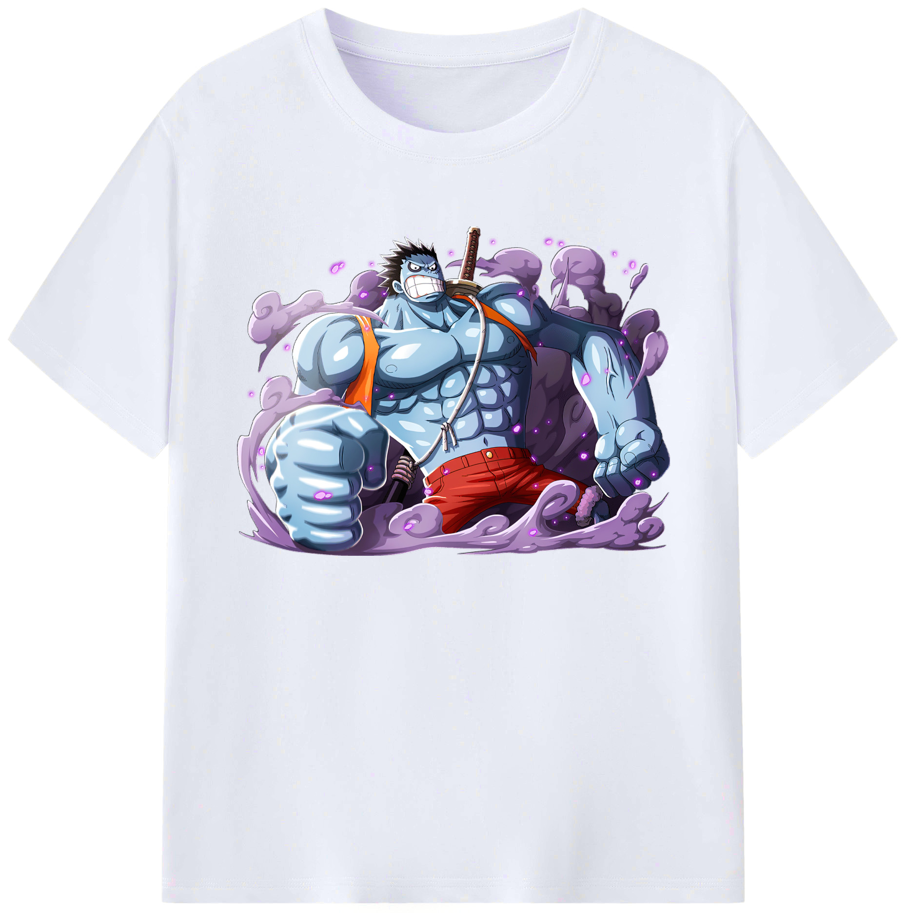 ワンピース モンキー・D・ルフィ ONE PIECE Monkey D. Luffy 綿100％ メンズ半袖Tシャツ｜肌触りやわらか＆通気性