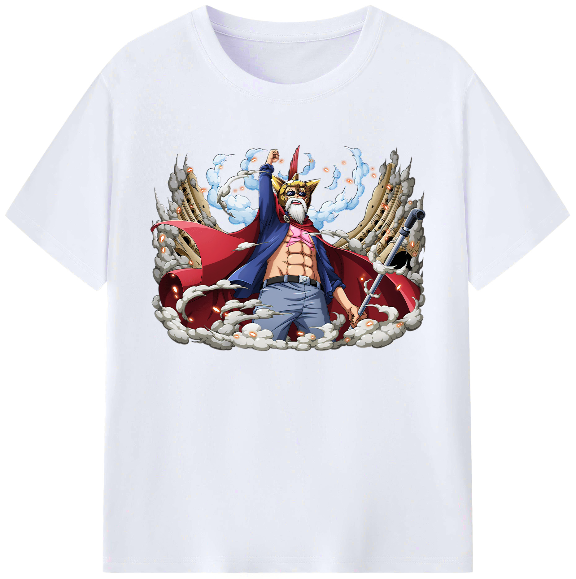 ワンピース モンキー・D・ルフィ ONE PIECE Monkey D. Luffy 綿100％ メンズ半袖Tシャツ｜肌触りやわらか＆通気性