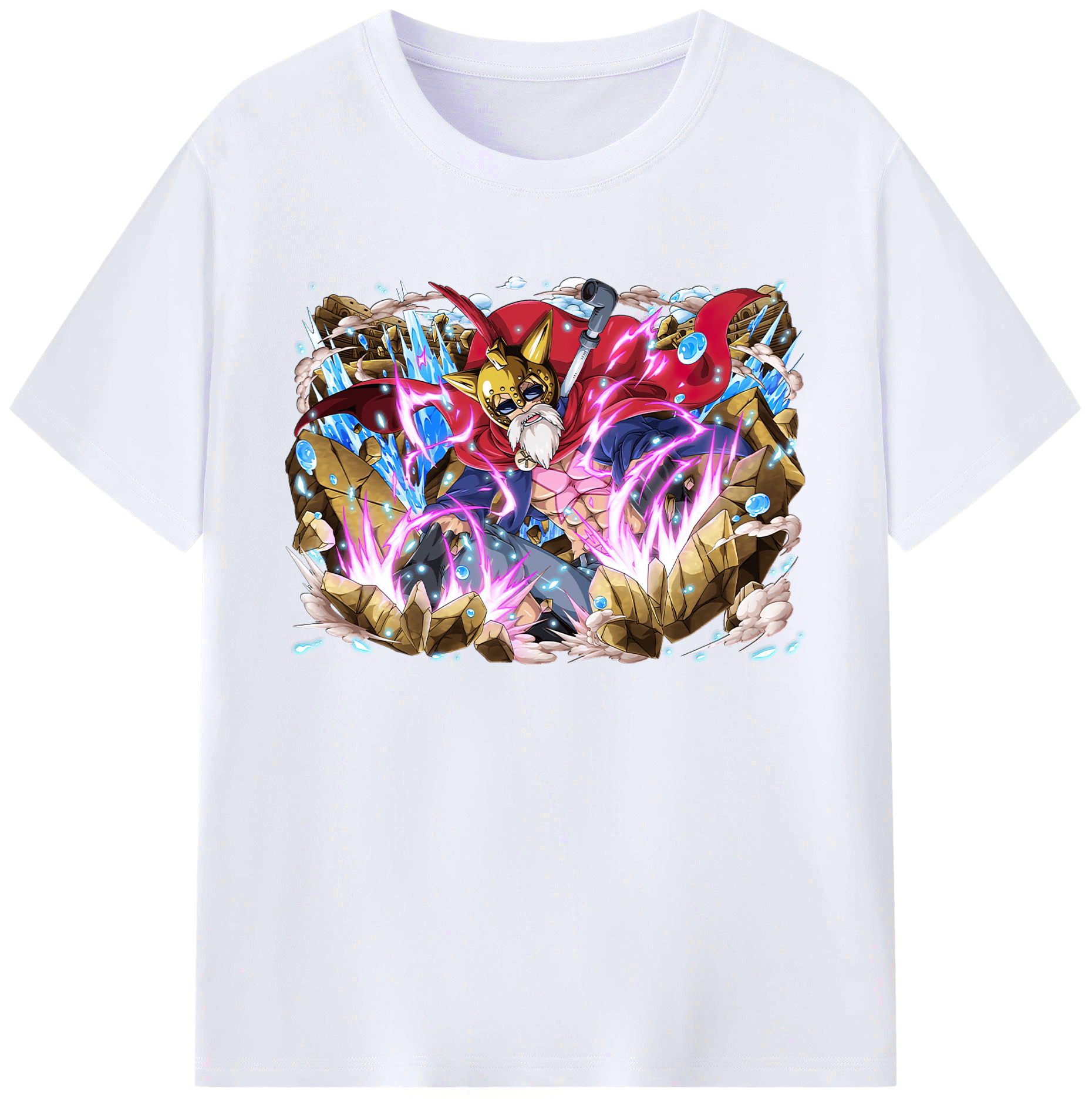 ワンピース モンキー・D・ルフィ ONE PIECE Monkey D. Luffy 綿100％ メンズ半袖Tシャツ｜肌触りやわらか＆通気性