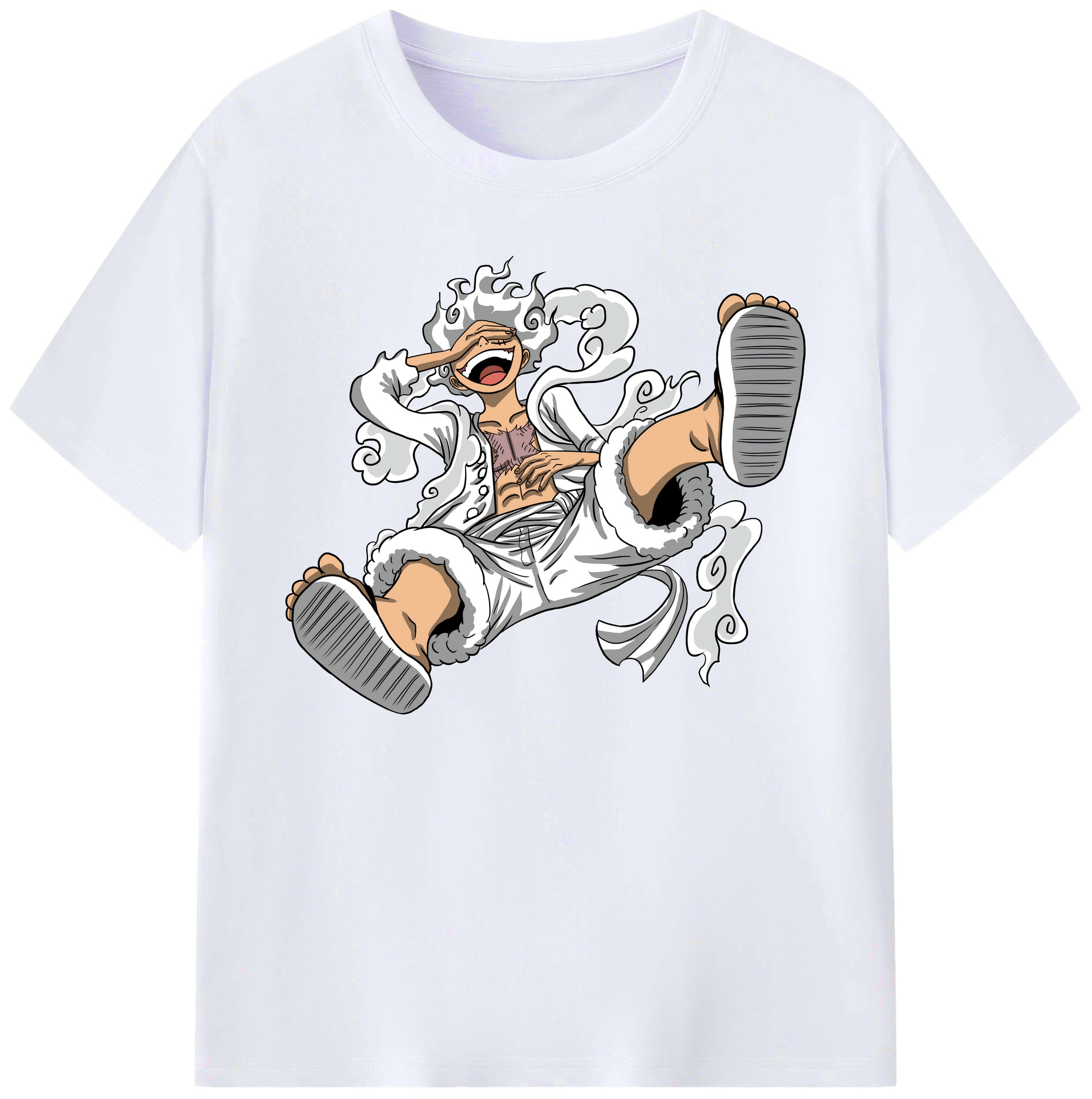 ワンピース モンキー・D・ルフィ ONE PIECE Monkey D. Luffy 綿100％ メンズ半袖Tシャツ｜肌触りやわらか＆通気性