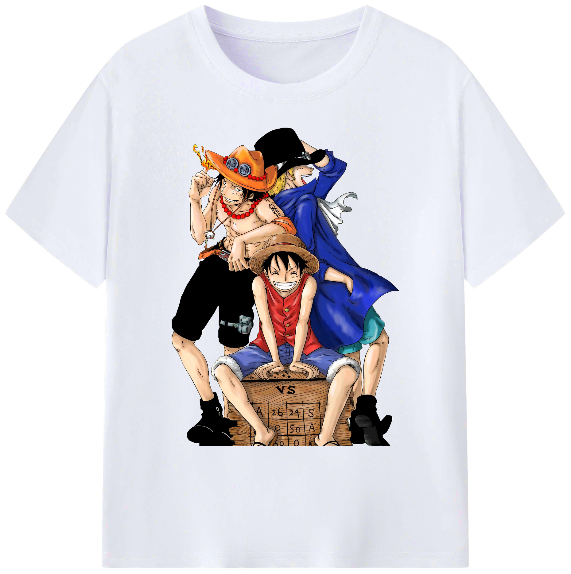 ワンピース モンキー・D・ルフィ ONE PIECE Monkey D. Luffy 綿100％ メンズ半袖Tシャツ｜肌触りやわらか＆通気性