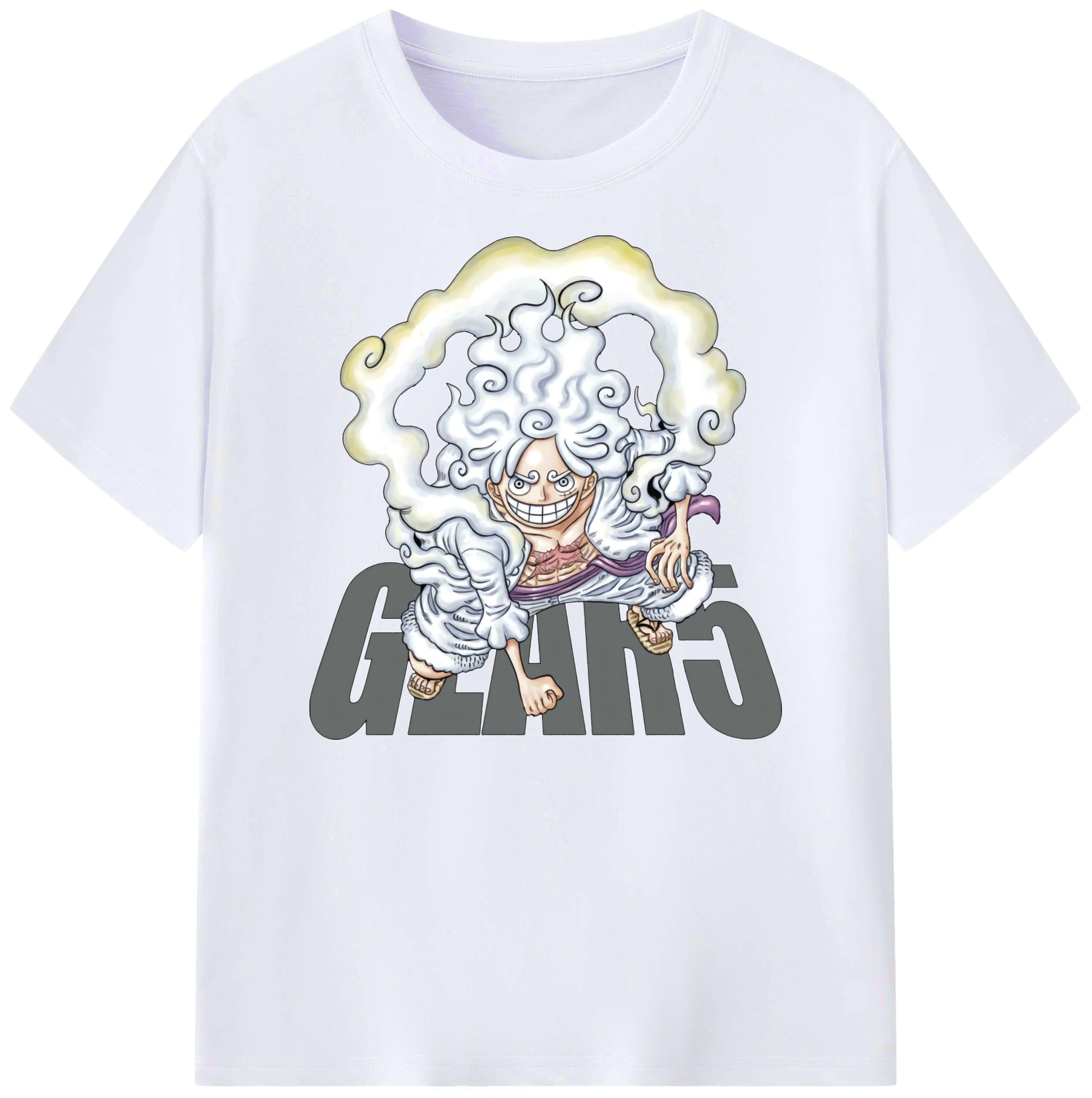 ワンピース モンキー・D・ルフィ ONE PIECE Monkey D. Luffy 綿100％ メンズ半袖Tシャツ｜肌触りやわらか＆通気性