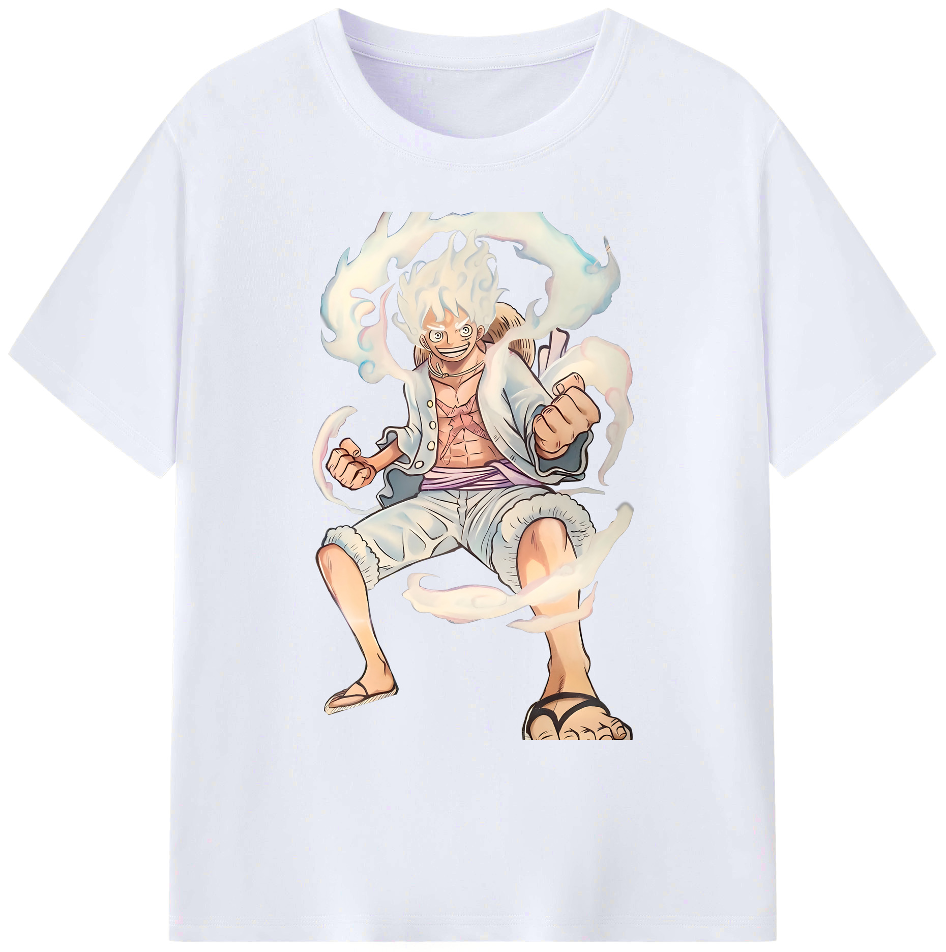 ワンピース モンキー・D・ルフィ ONE PIECE Monkey D. Luffy 綿100％ メンズ半袖Tシャツ｜肌触りやわらか＆通気性
