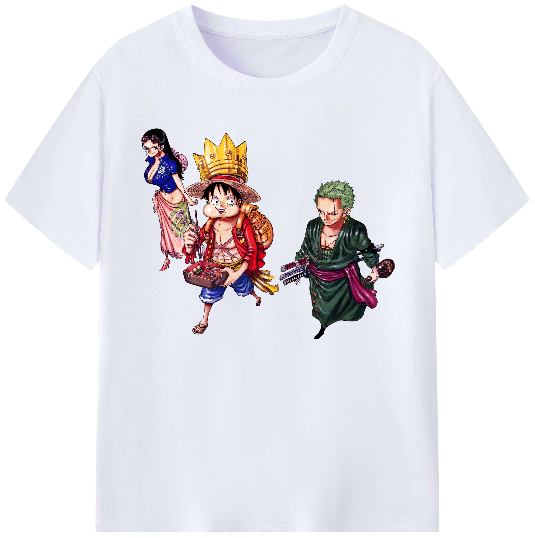 ワンピース モンキー・D・ルフィ ONE PIECE Monkey D. Luffy 綿100％ メンズ半袖Tシャツ｜肌触りやわらか＆通気性