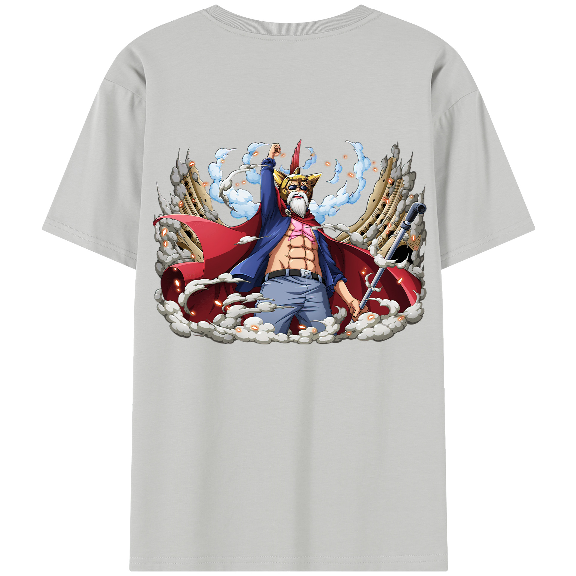 ワンピース モンキー・D・ルフィ ONE PIECE Monkey D. Luffy レディース半袖Tシャツ(バックプリント)