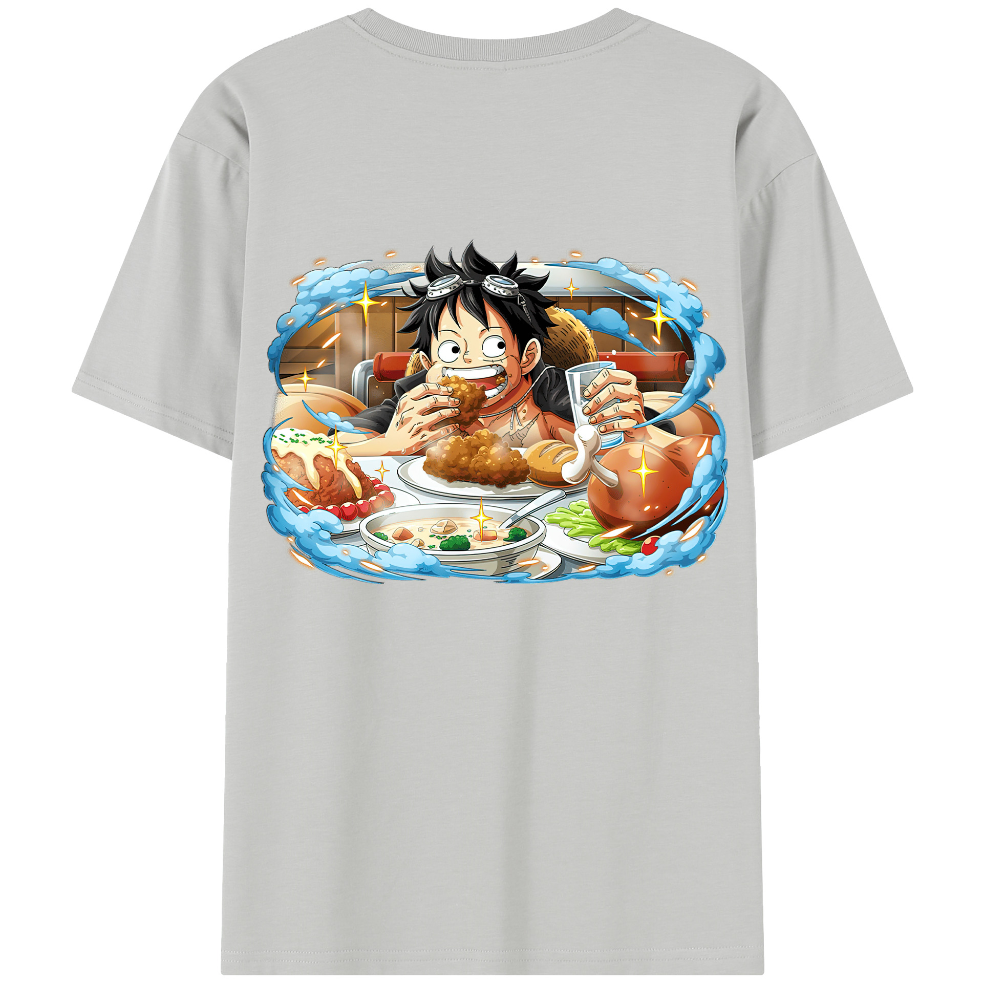 ワンピース モンキー・D・ルフィ ONE PIECE Monkey D. Luffy レディース半袖Tシャツ(バックプリント)